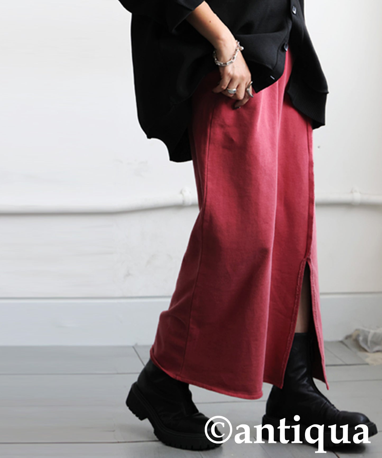 Pigment-Dyed Fleece Skirt Ladies