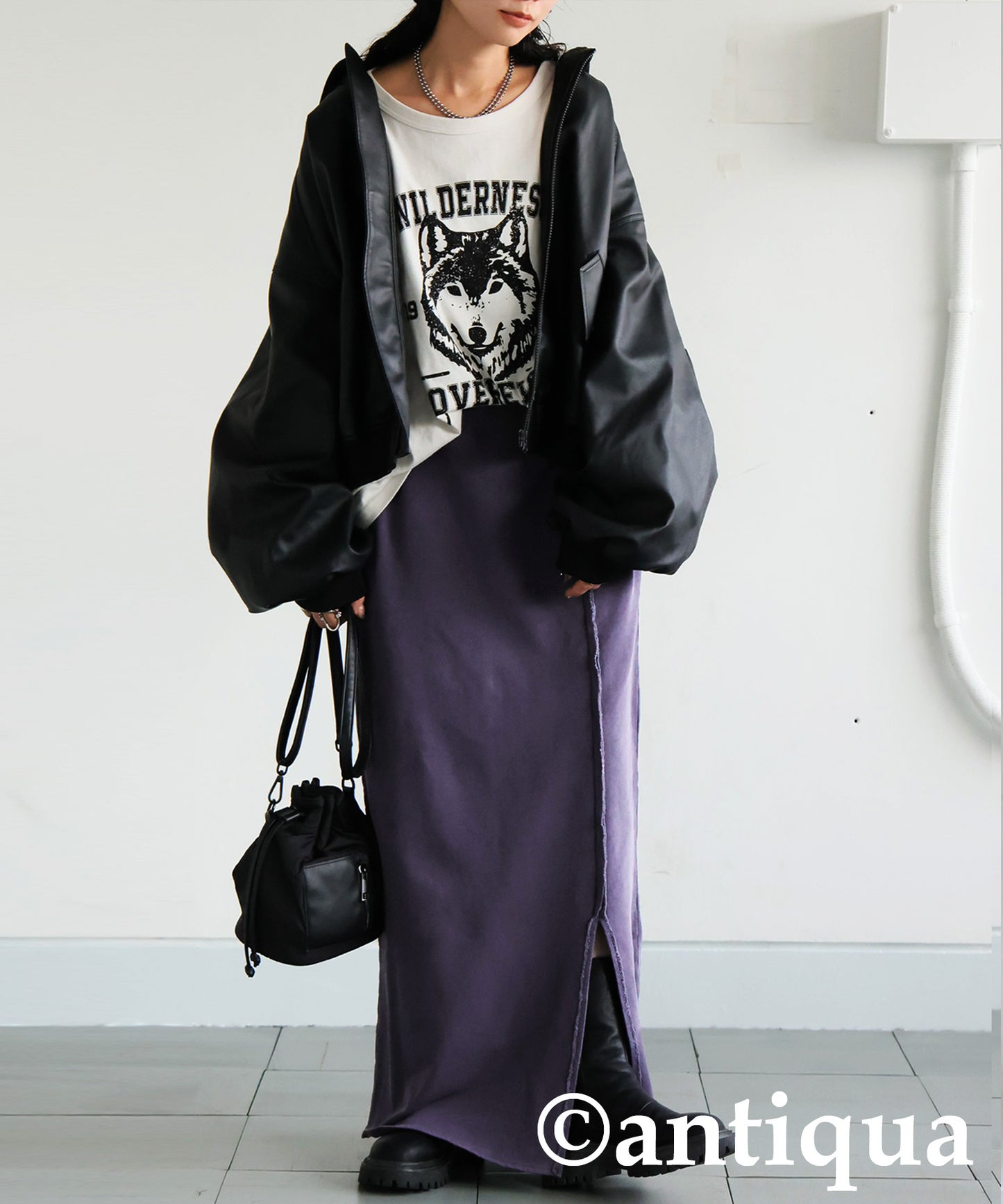 Pigment-Dyed Fleece Skirt Ladies