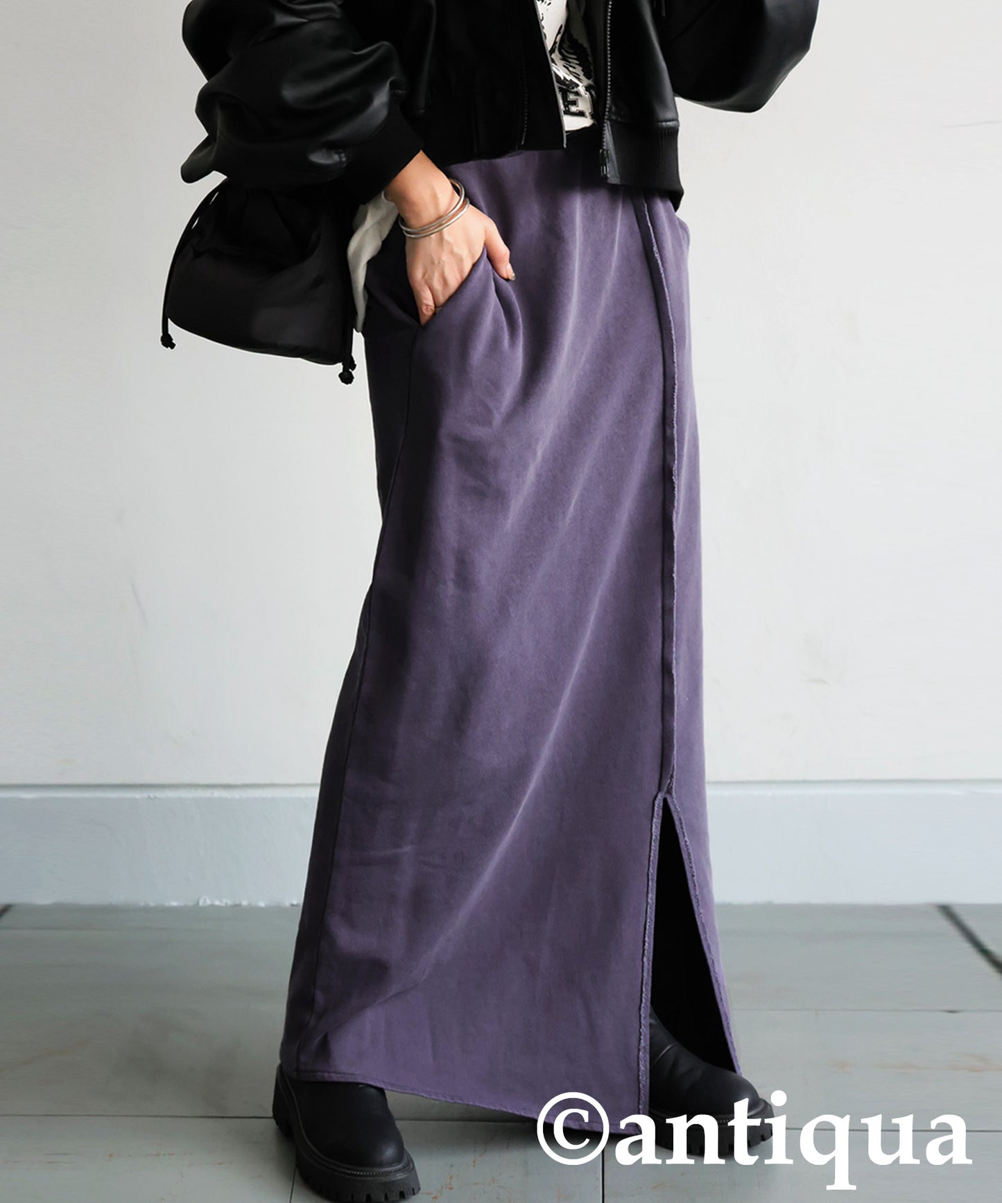 Pigment-Dyed Fleece Skirt Ladies