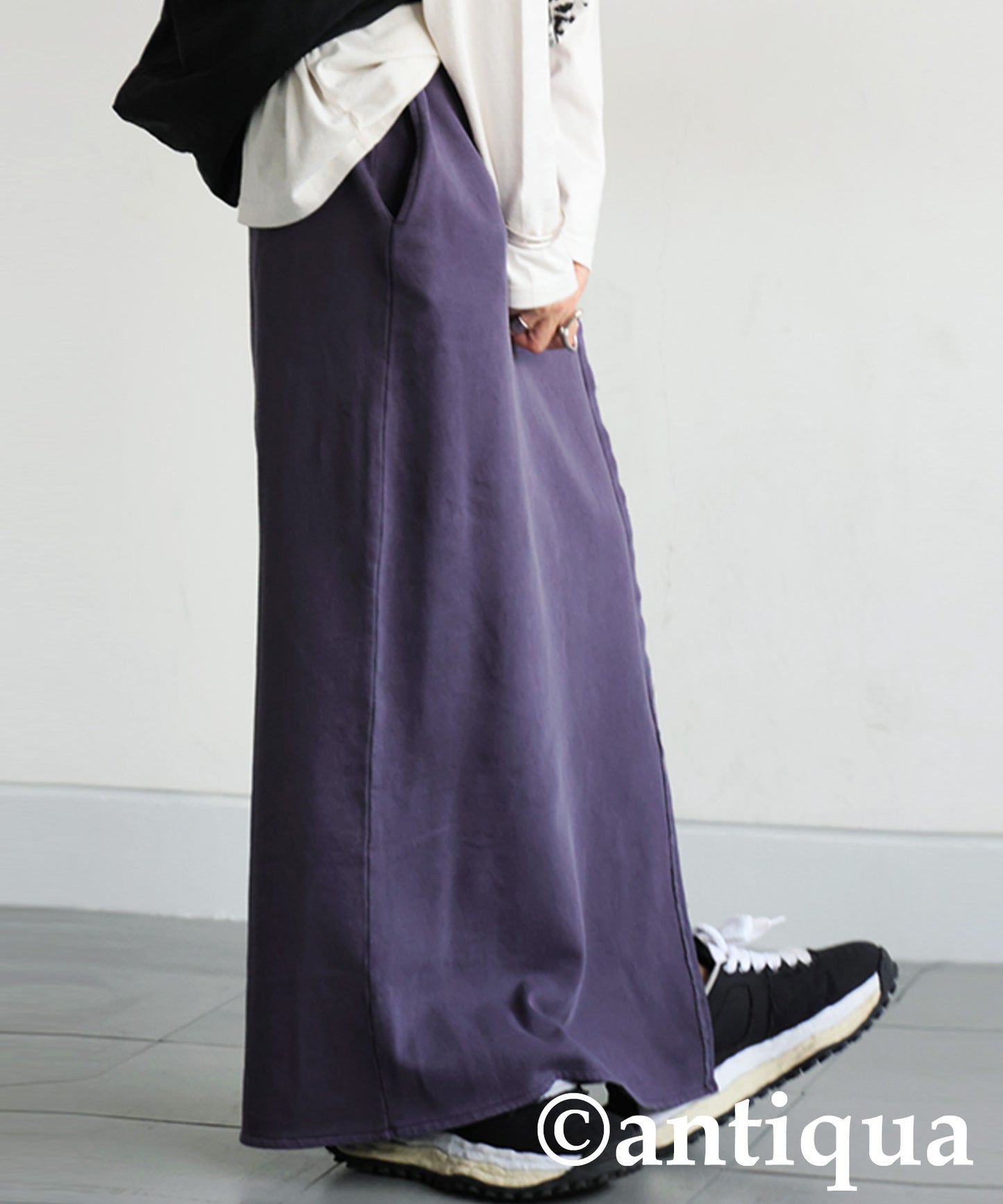 Pigment-Dyed Fleece Skirt Ladies