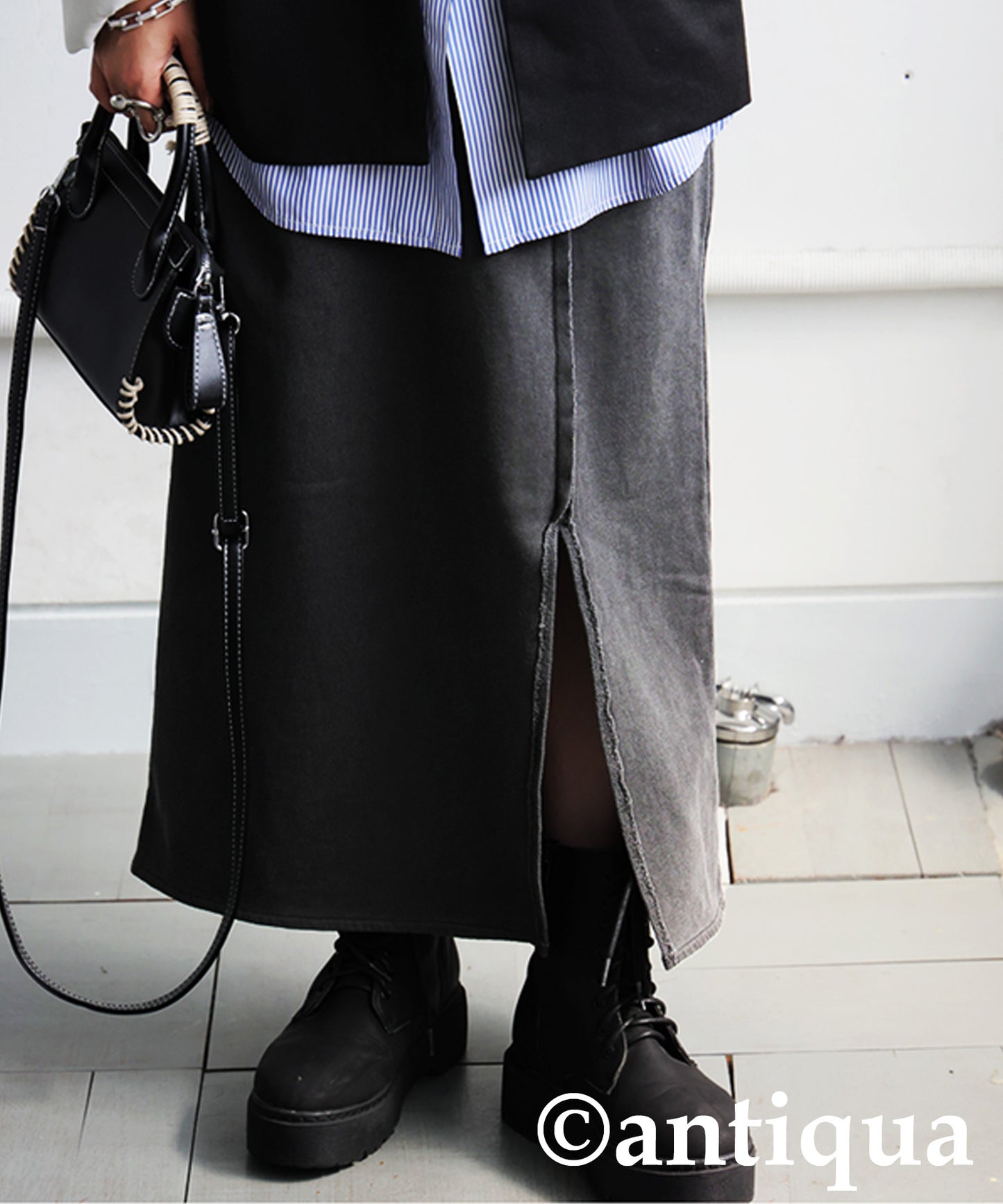 Pigment-Dyed Fleece Skirt Ladies