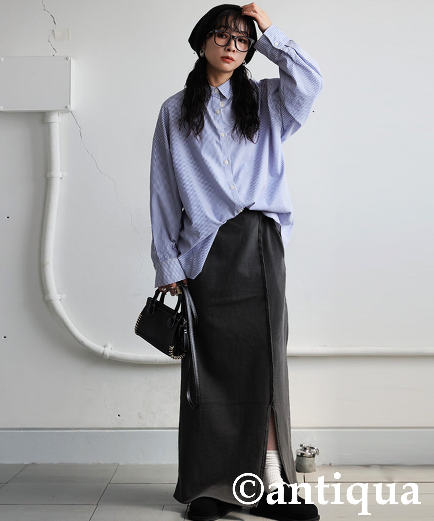 Pigment-Dyed Fleece Skirt Ladies