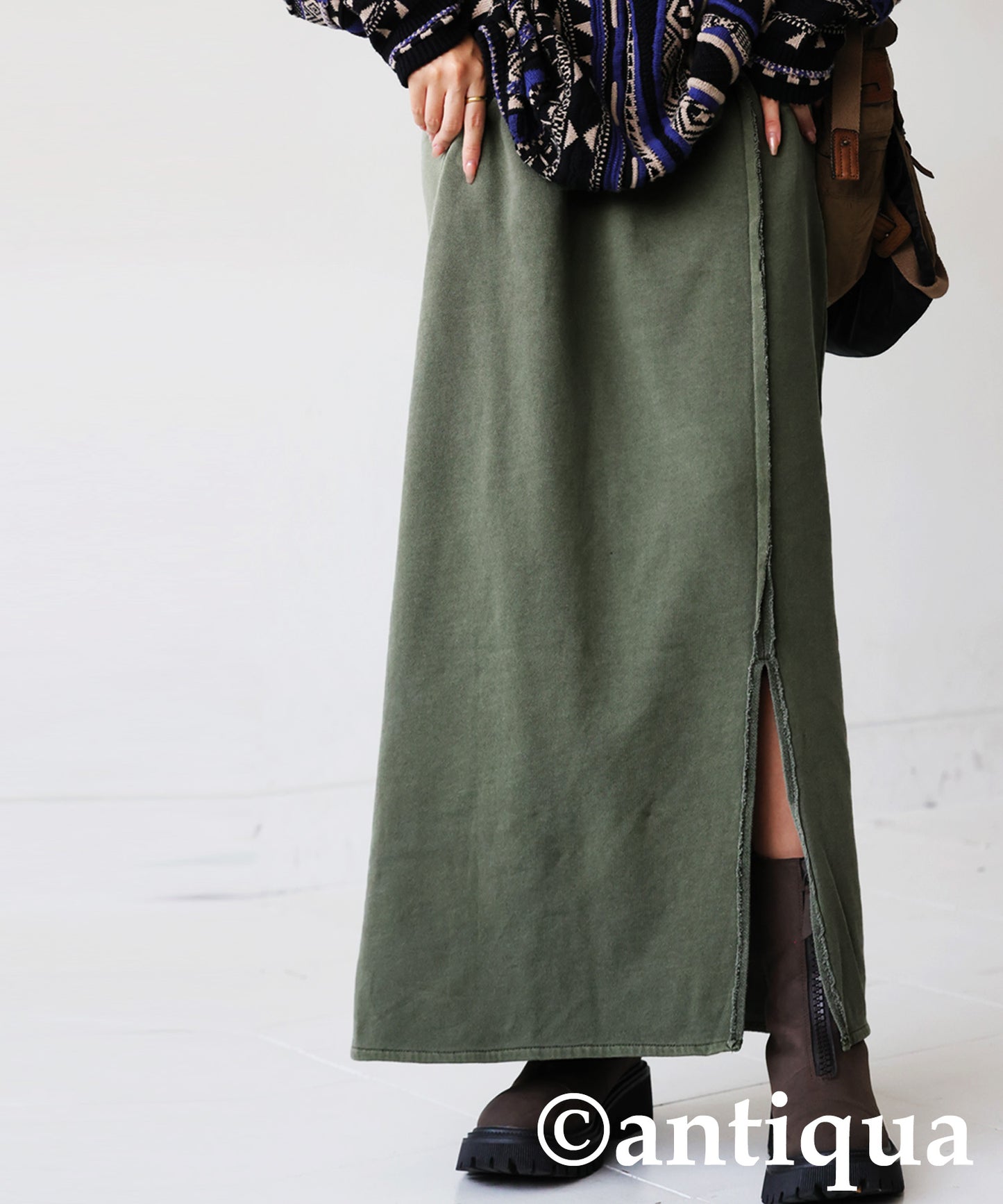 Pigment-Dyed Fleece Skirt Ladies