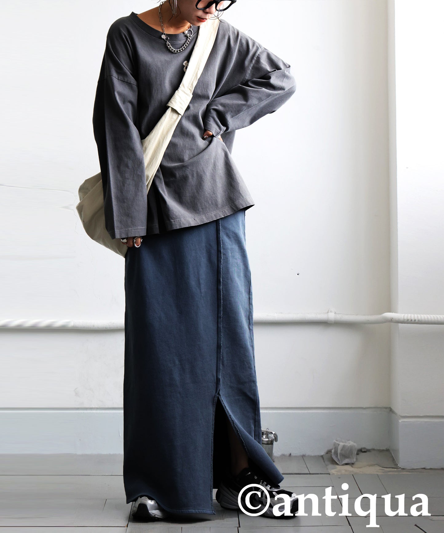 Pigment-Dyed Fleece Skirt Ladies