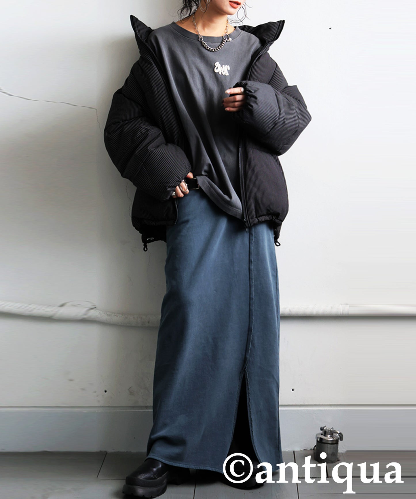 Pigment-Dyed Fleece Skirt Ladies