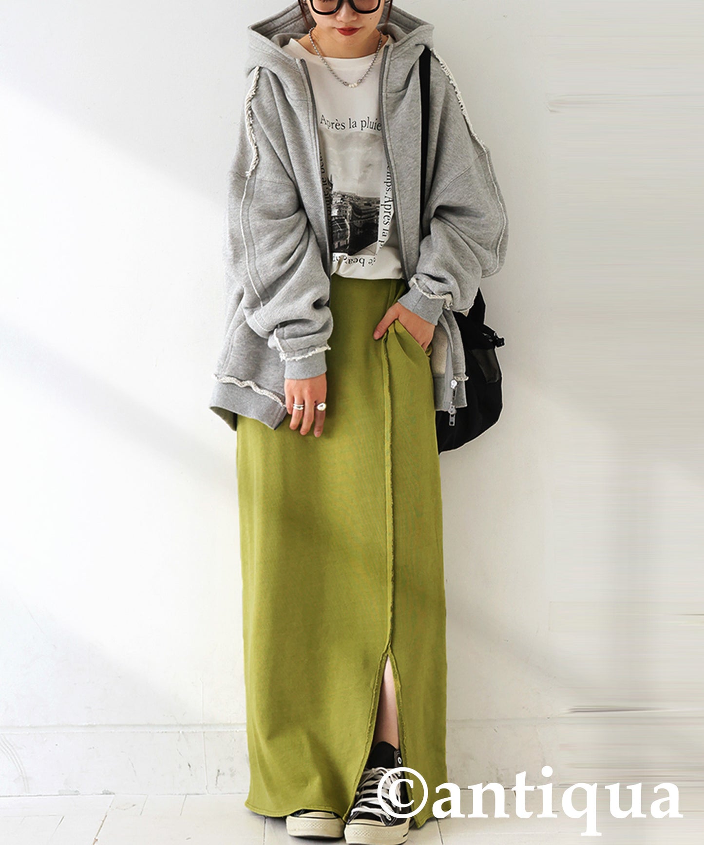 Pigment-Dyed Fleece Skirt Ladies