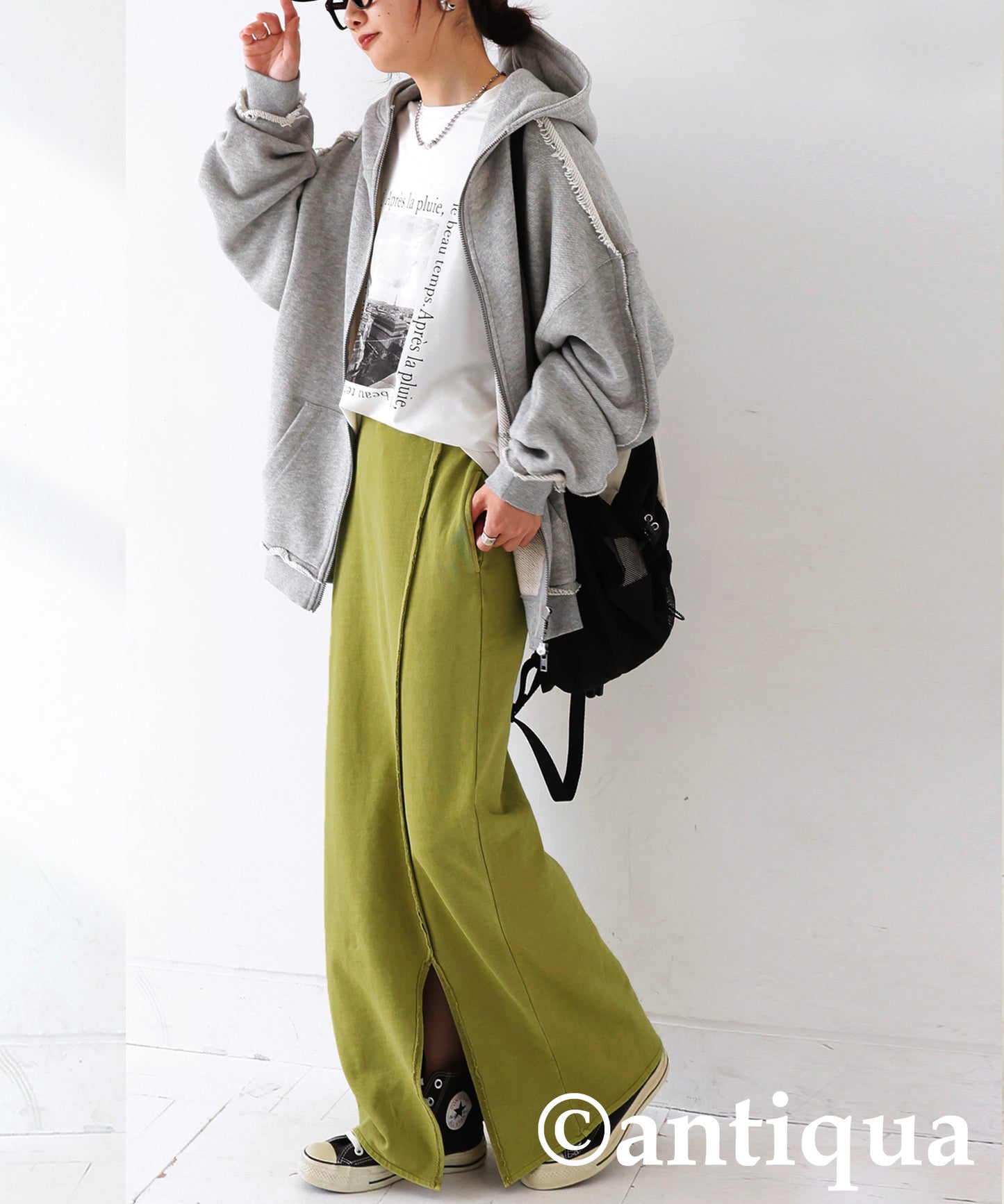 Pigment-Dyed Fleece Skirt Ladies