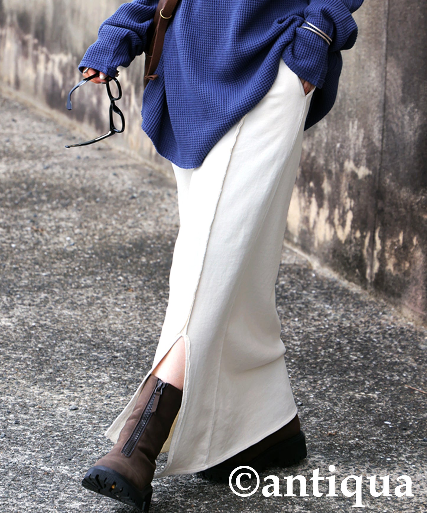 Pigment-Dyed Fleece Skirt Ladies