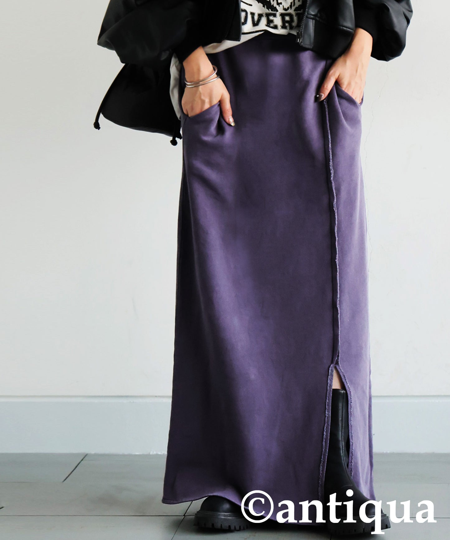 Pigment-Dyed Fleece Skirt Ladies