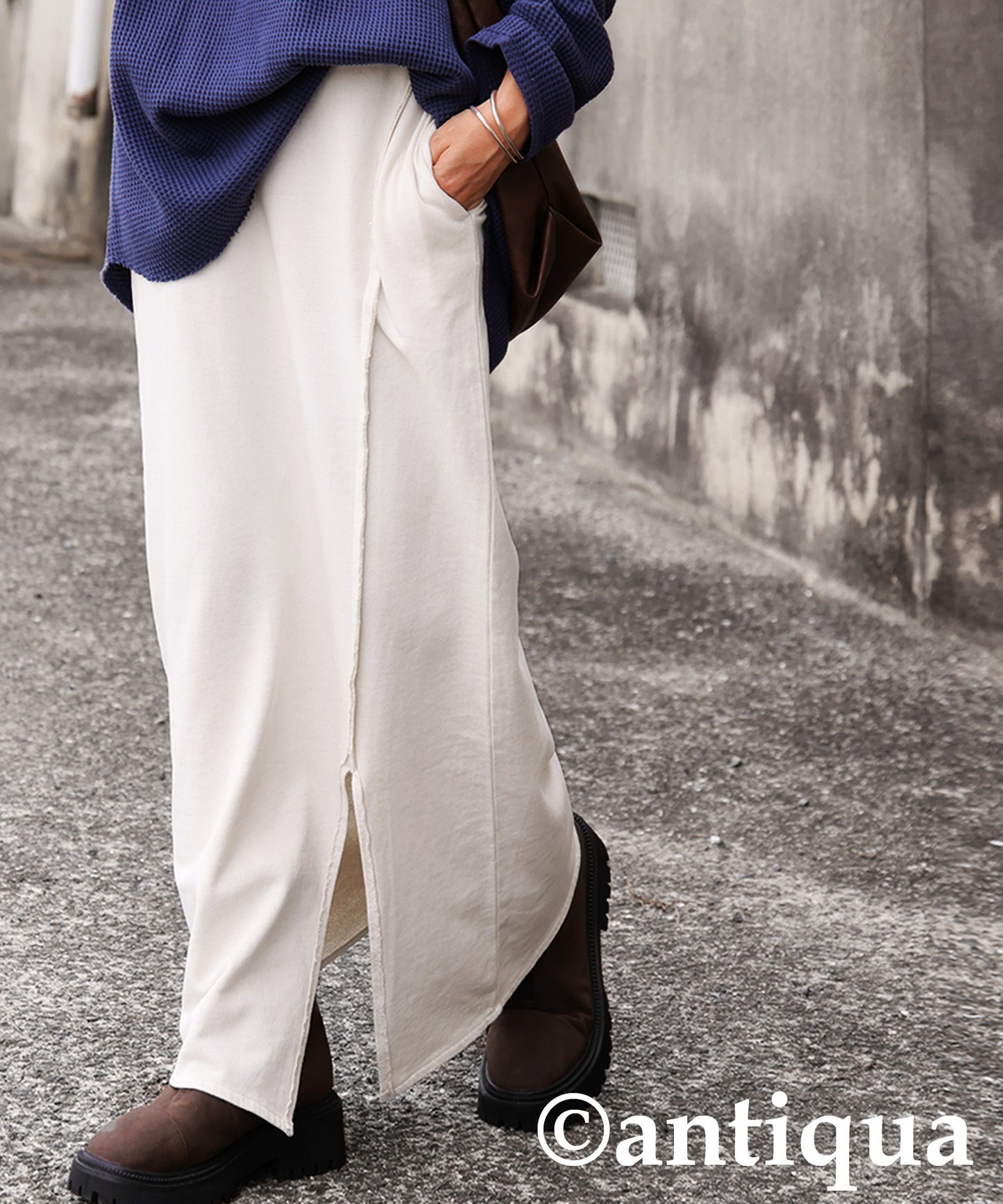 Pigment-Dyed Fleece Skirt Ladies