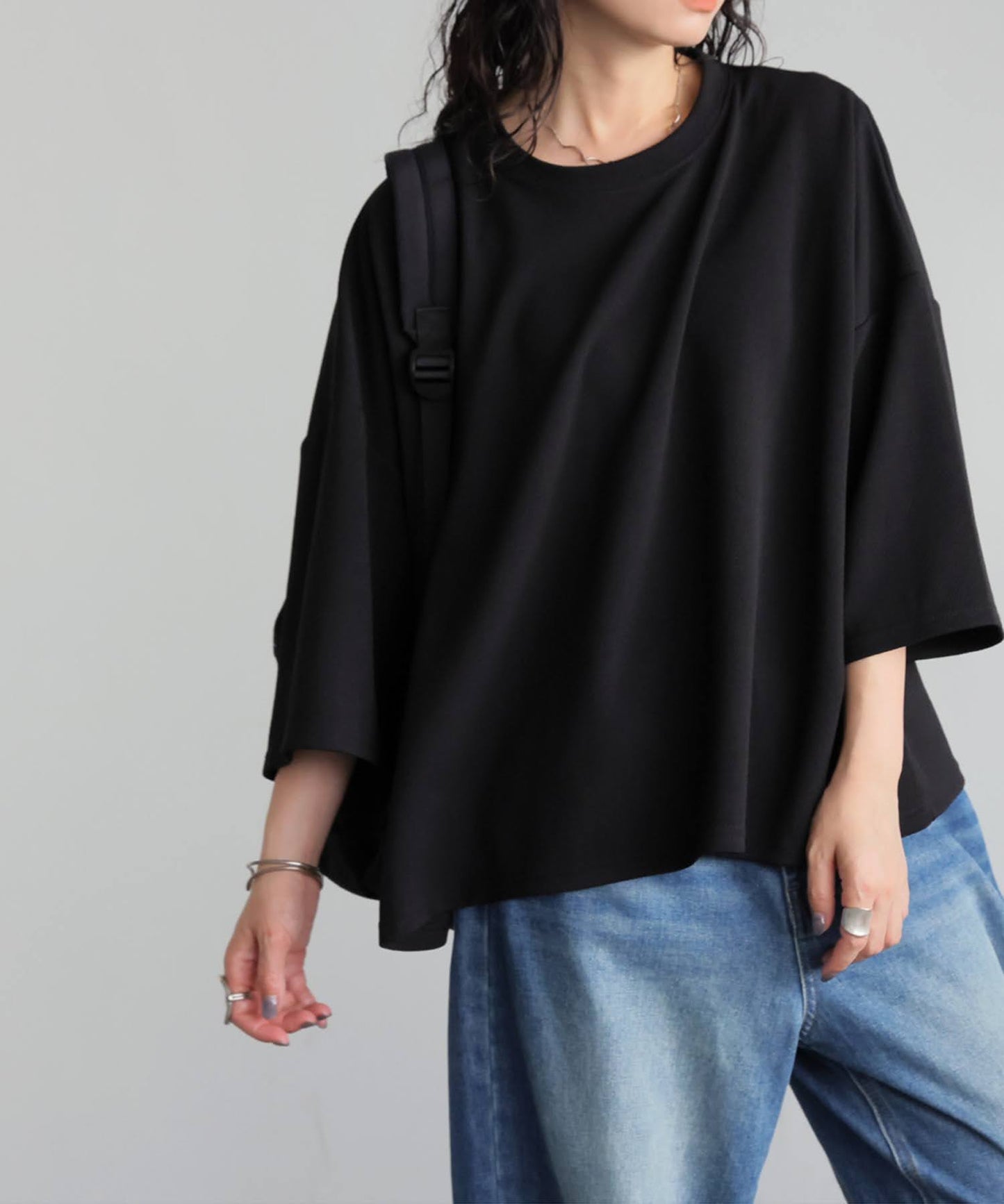 Quick-Drying Dolman Top And Wide-Leg Pants Set Ladies