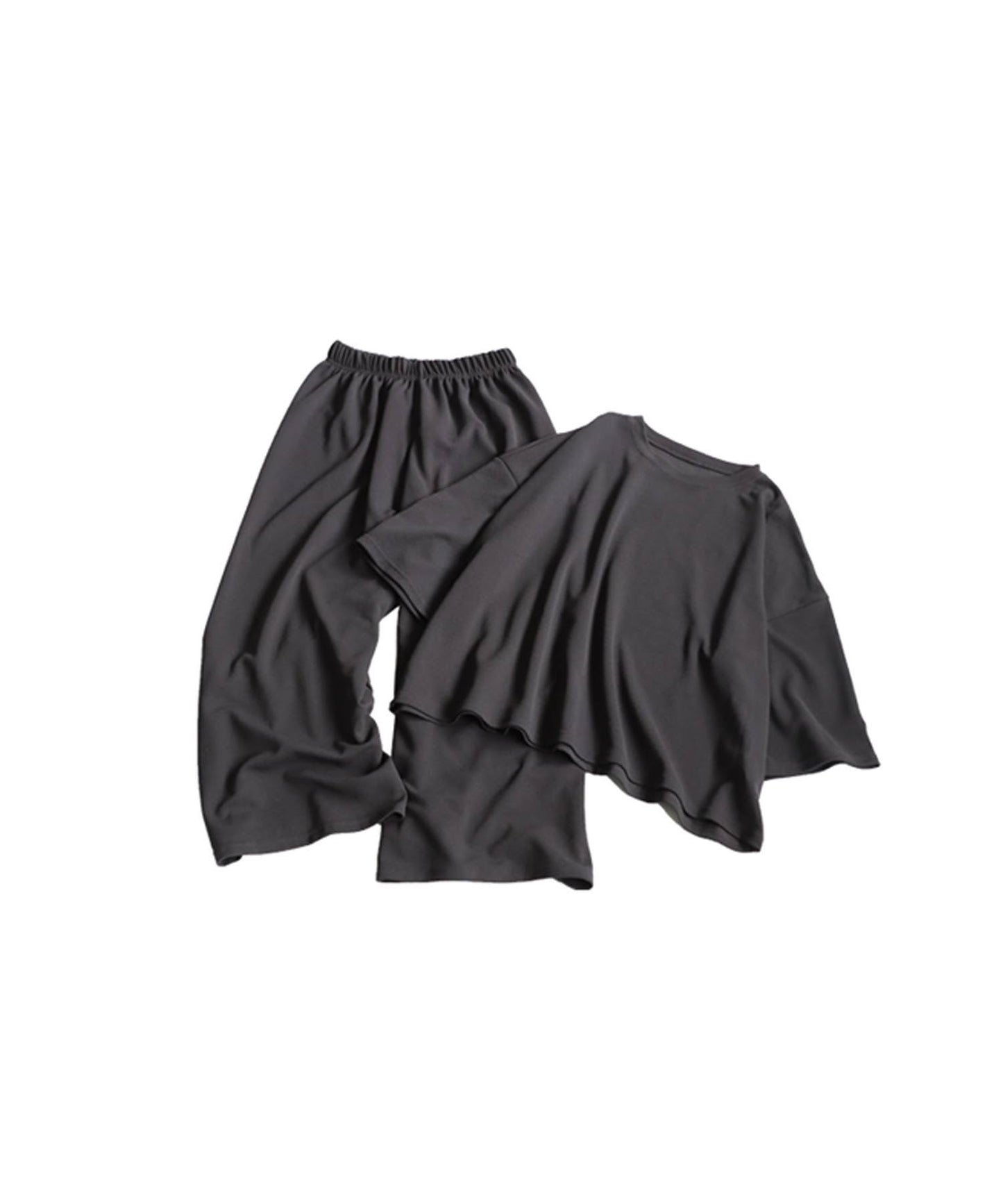 Quick-Drying Dolman Top And Wide-Leg Pants Set Ladies