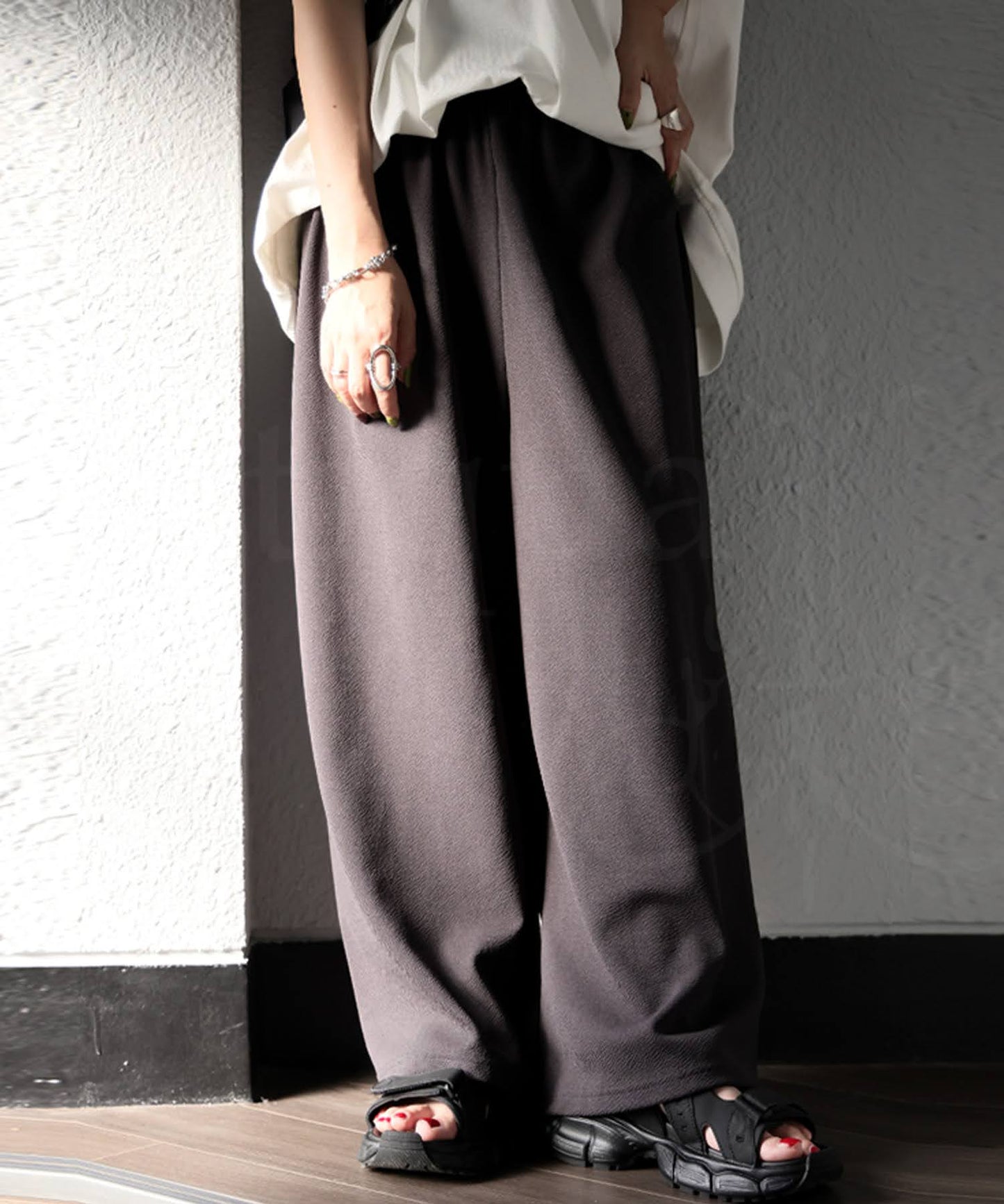 Quick-Drying Dolman Top And Wide-Leg Pants Set Ladies