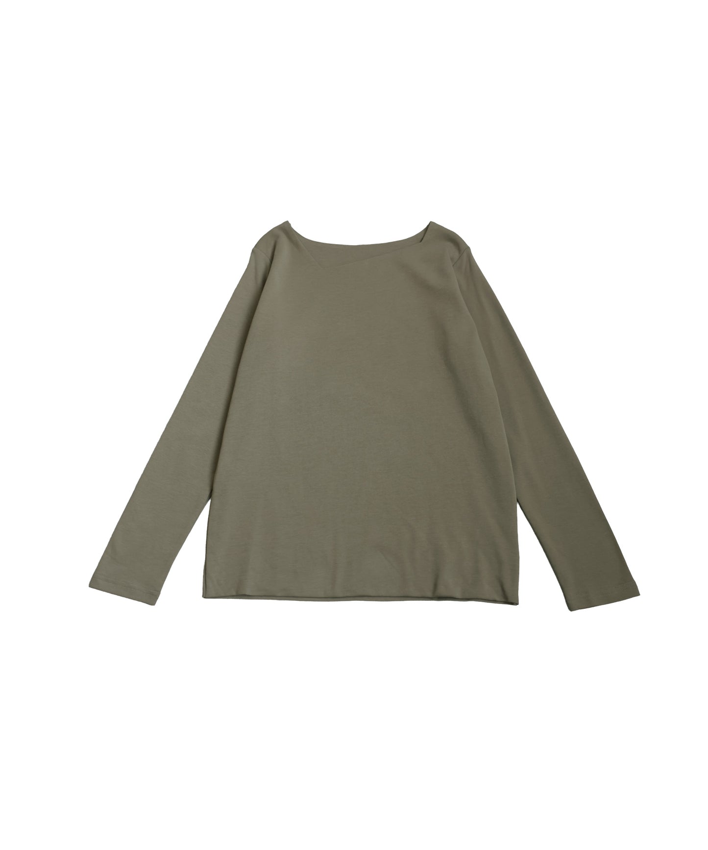 Diagonal Neck Long T-Shirt Ladies