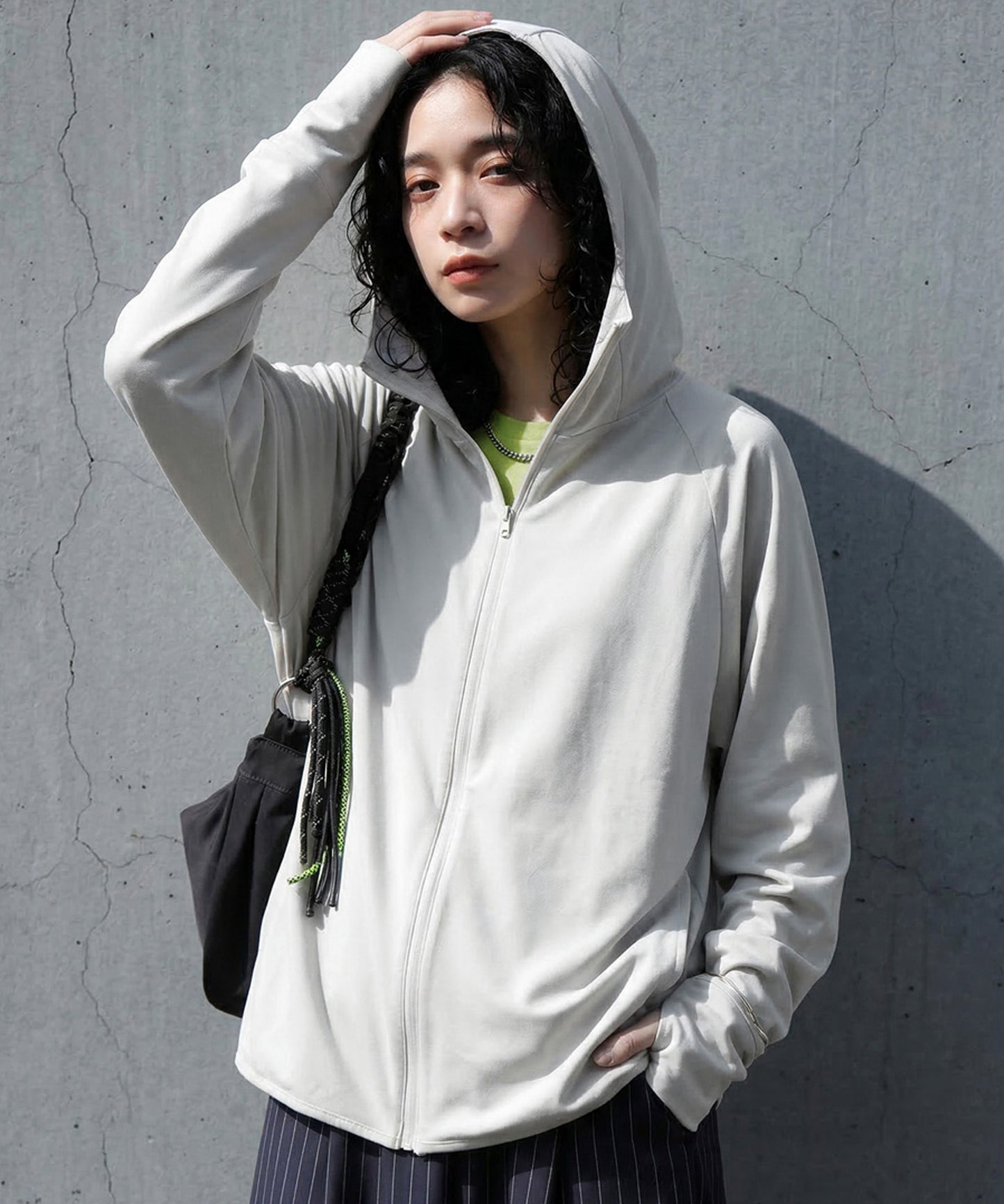 UV-Cut Hooded Rash Guard With Cooling Effect Ladies