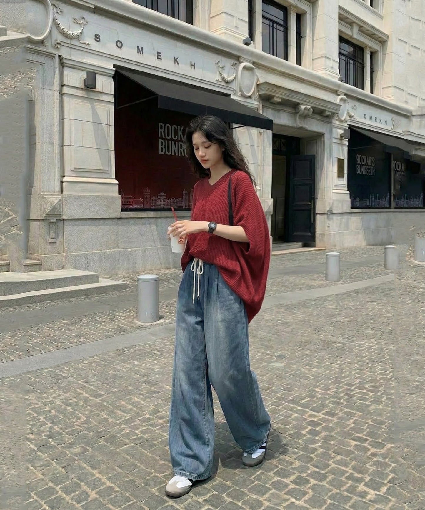 Linen-Touch Ribbed Summer Knit Ladies