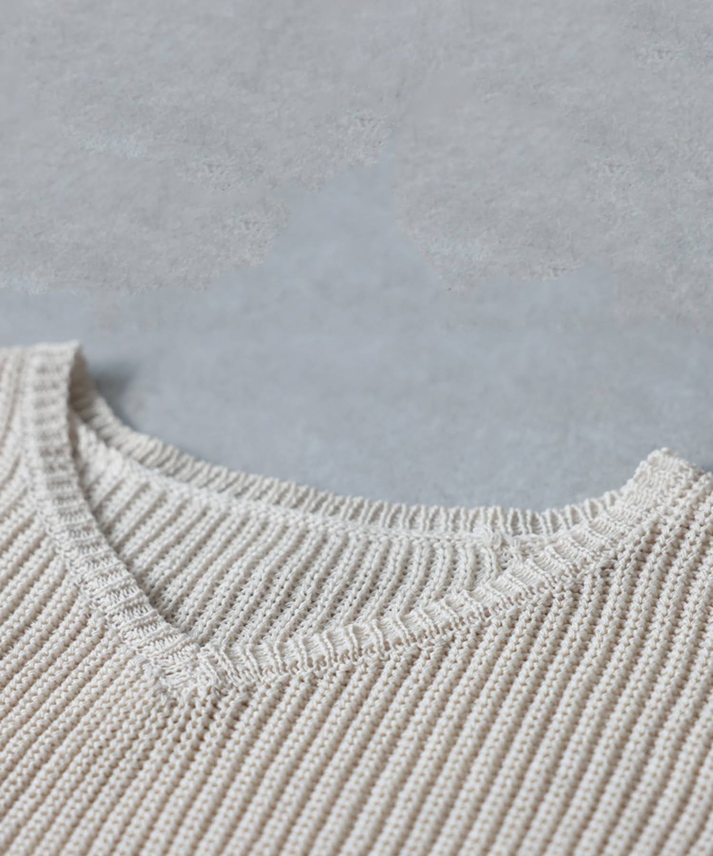 Linen-Touch Ribbed Summer Knit Ladies