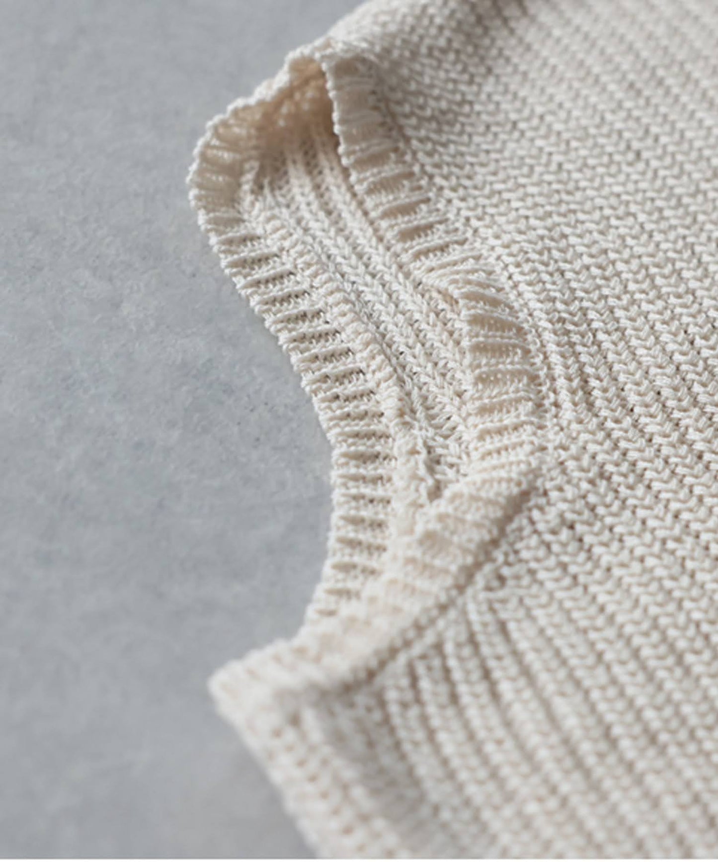 Linen-Touch Ribbed Summer Knit Ladies