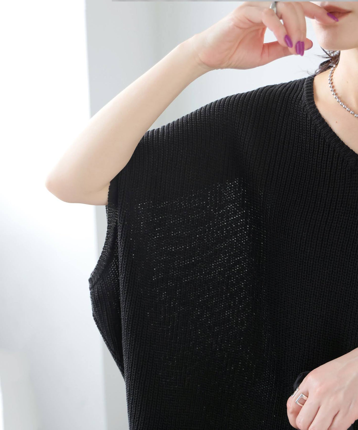 Linen-Touch Ribbed Summer Knit Ladies
