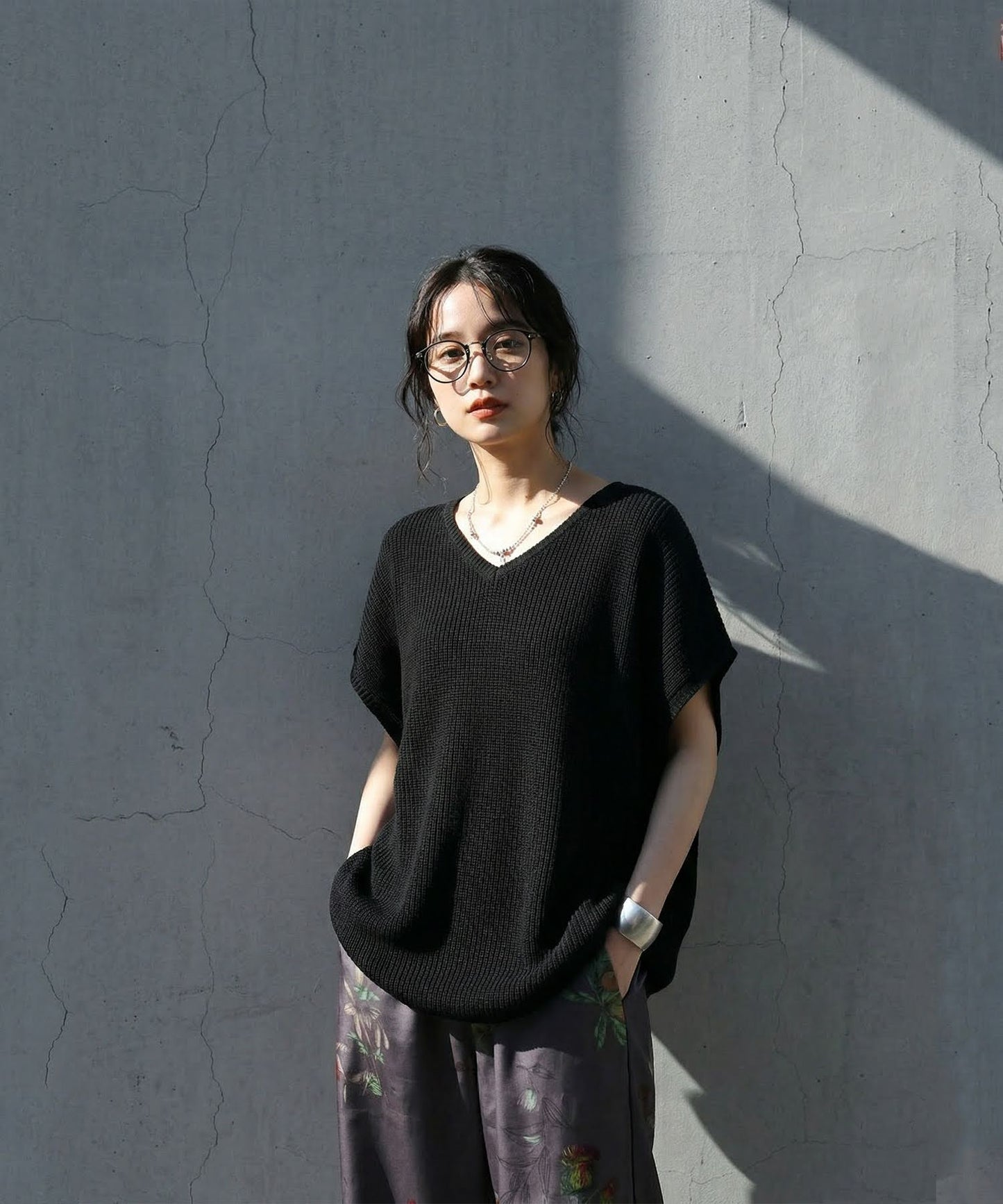 Linen-Touch Ribbed Summer Knit Ladies