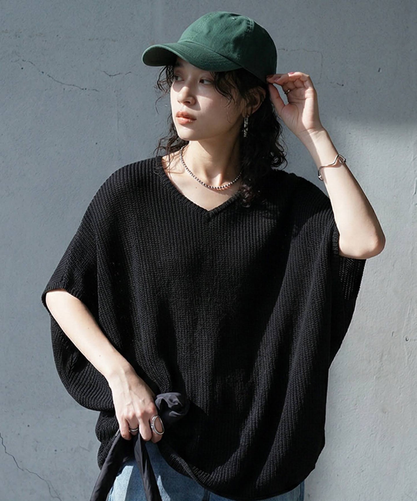 Linen-Touch Ribbed Summer Knit Ladies