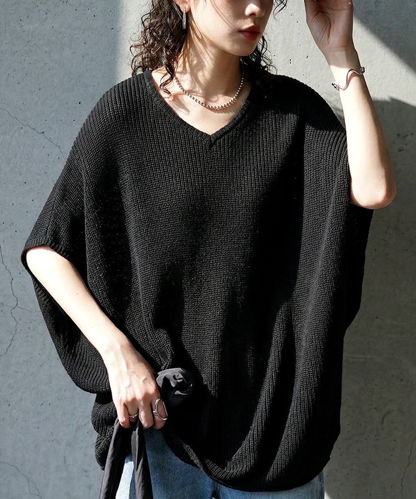 Linen-Touch Ribbed Summer Knit Ladies