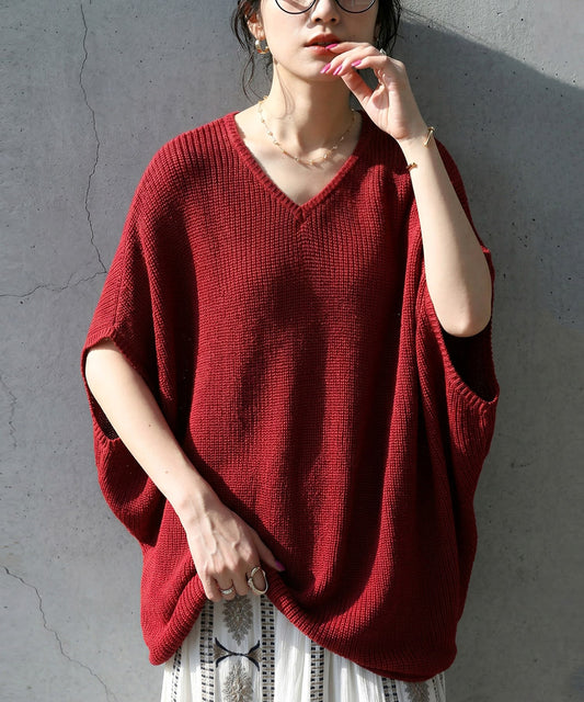 Linen-Touch Ribbed Summer Knit Ladies