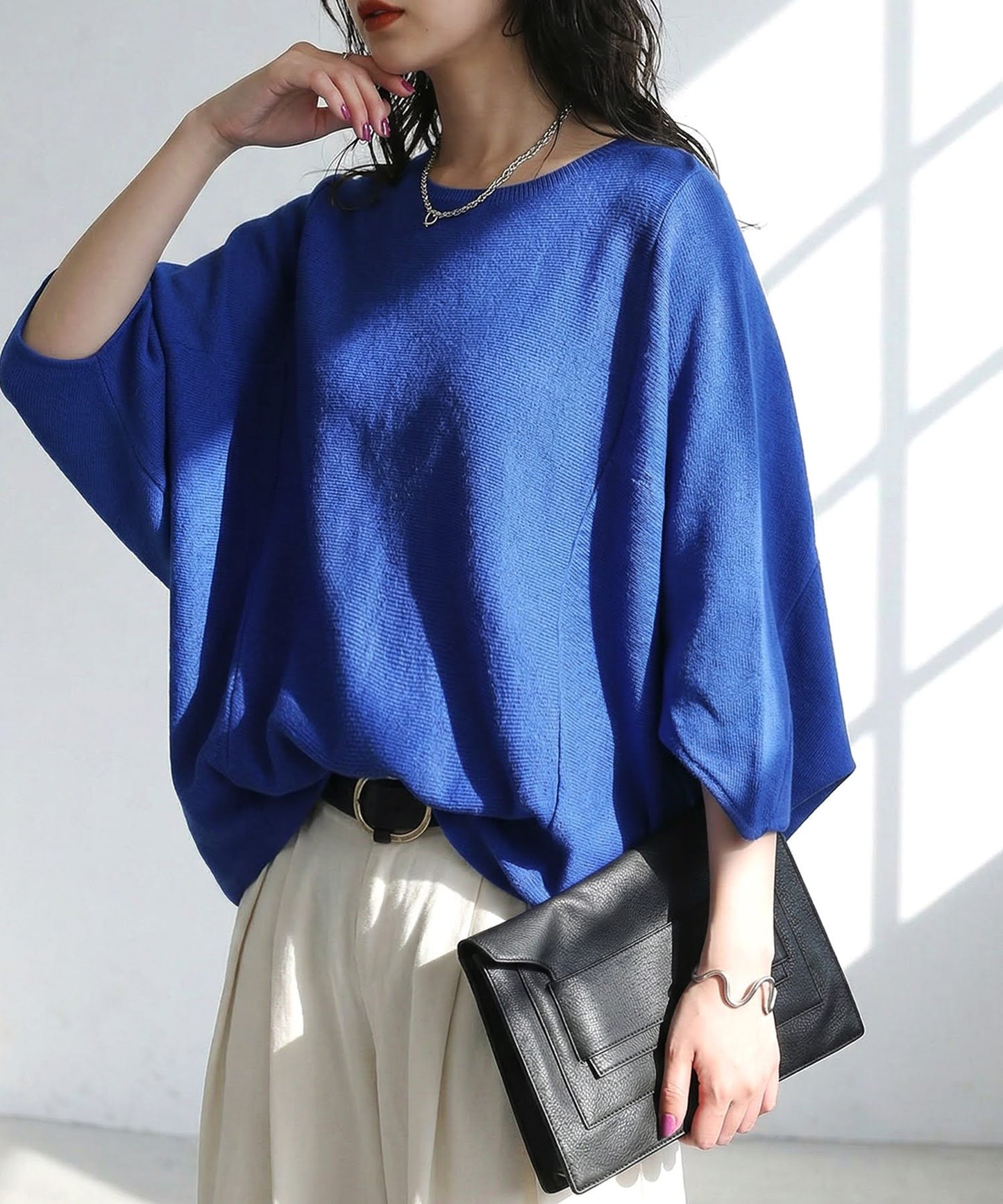 Garter Stitch Dolman Knit Ladies