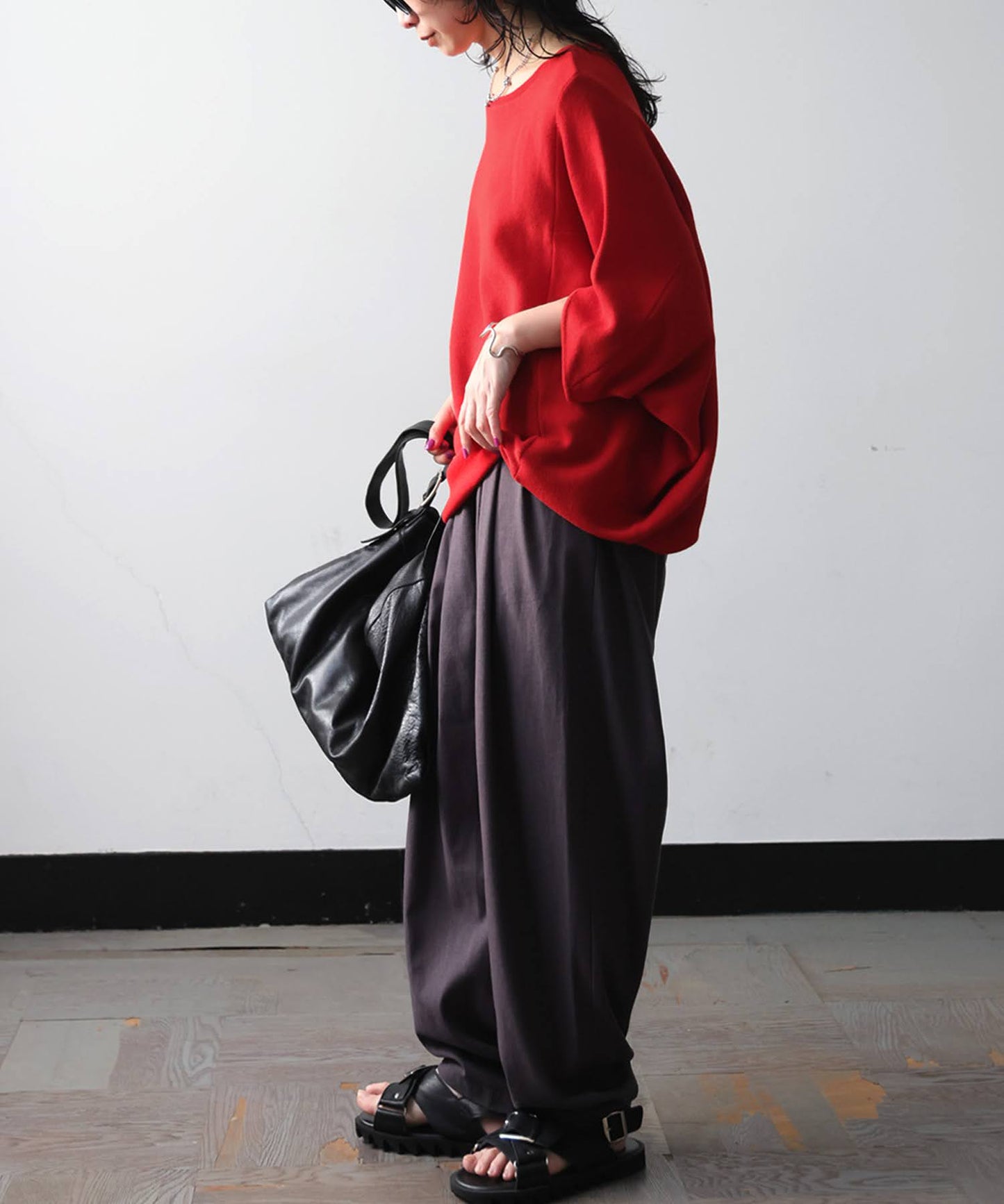 Garter Stitch Dolman Knit Ladies