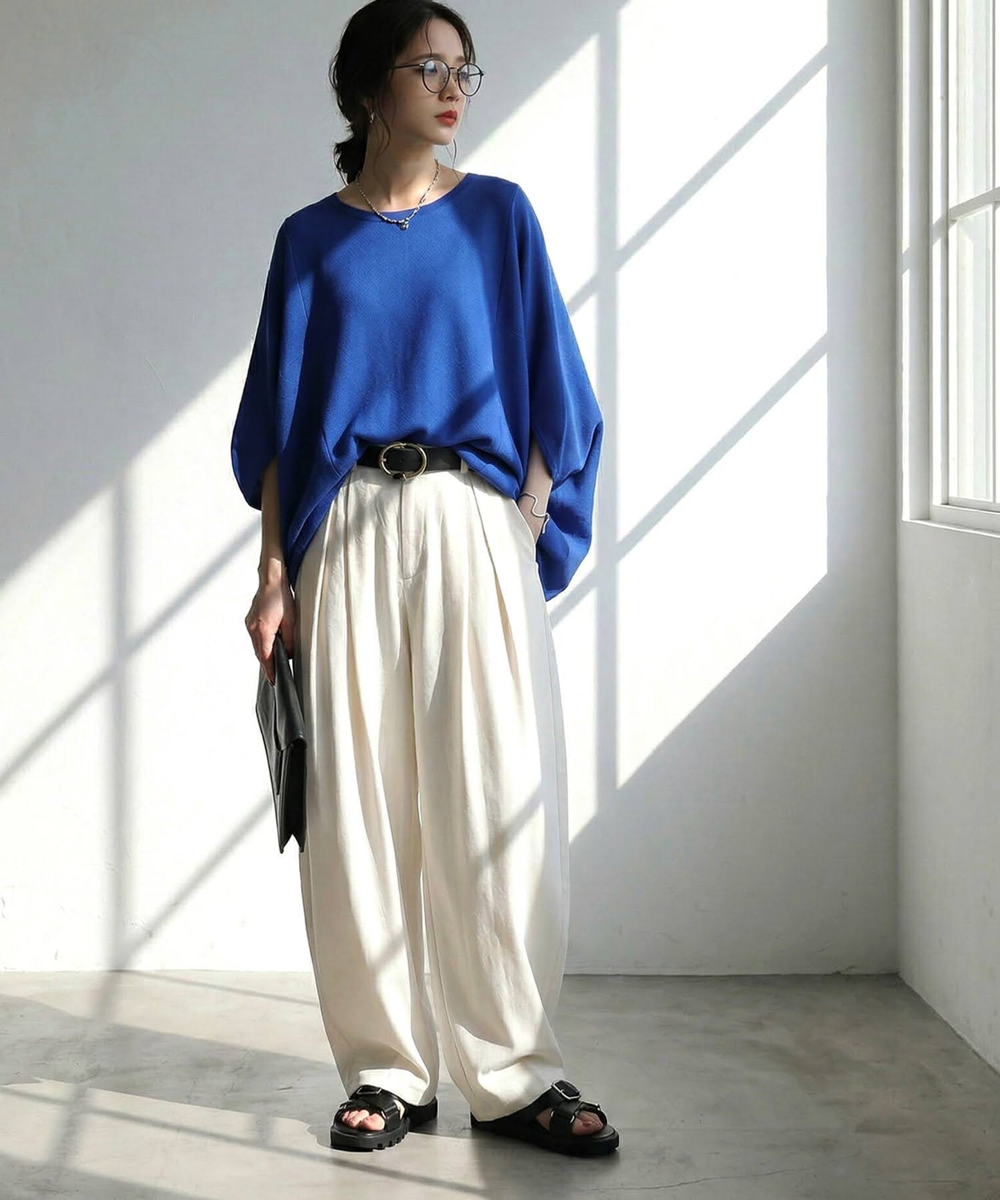 Garter Stitch Dolman Knit Ladies