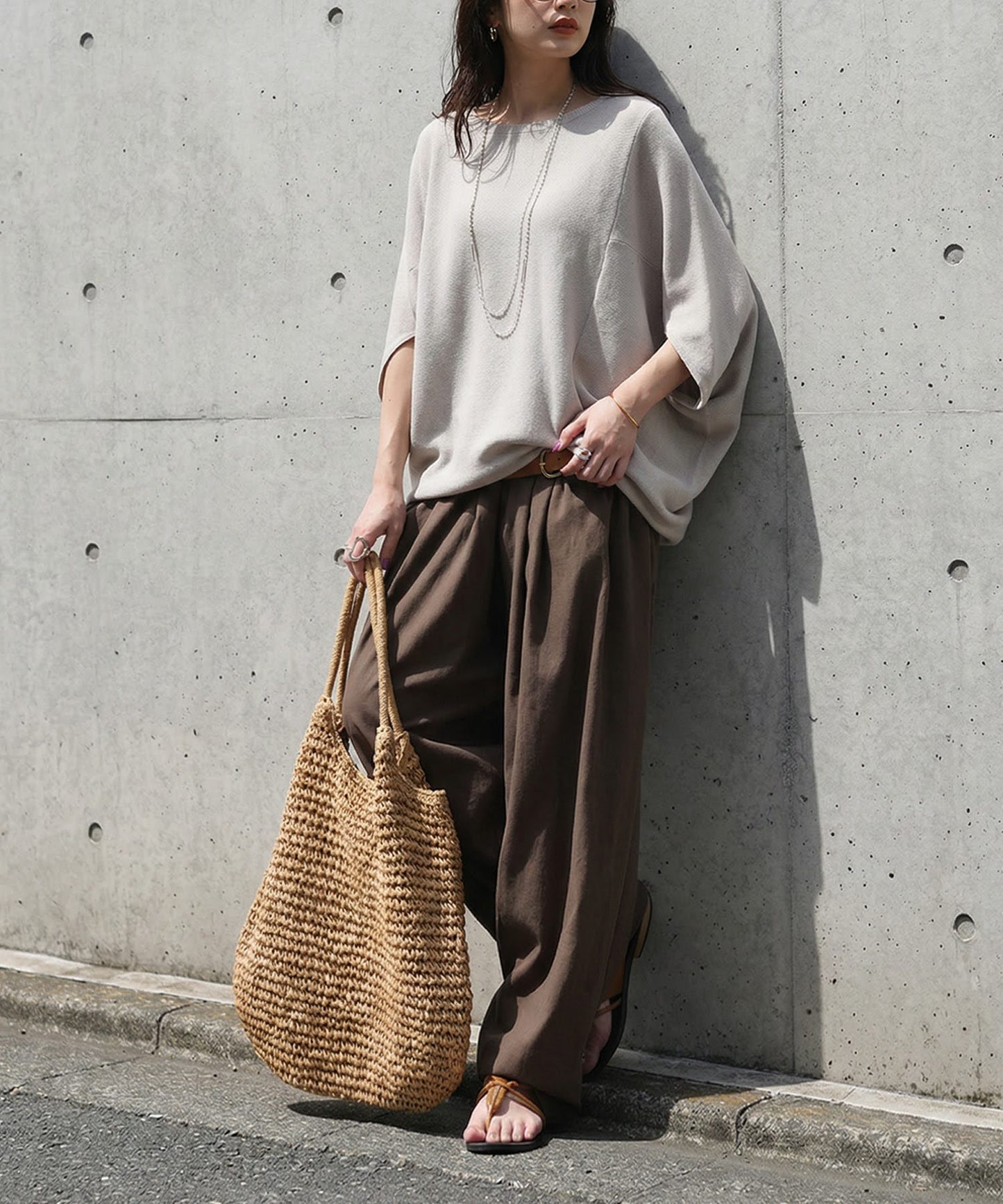 Garter Stitch Dolman Knit Ladies