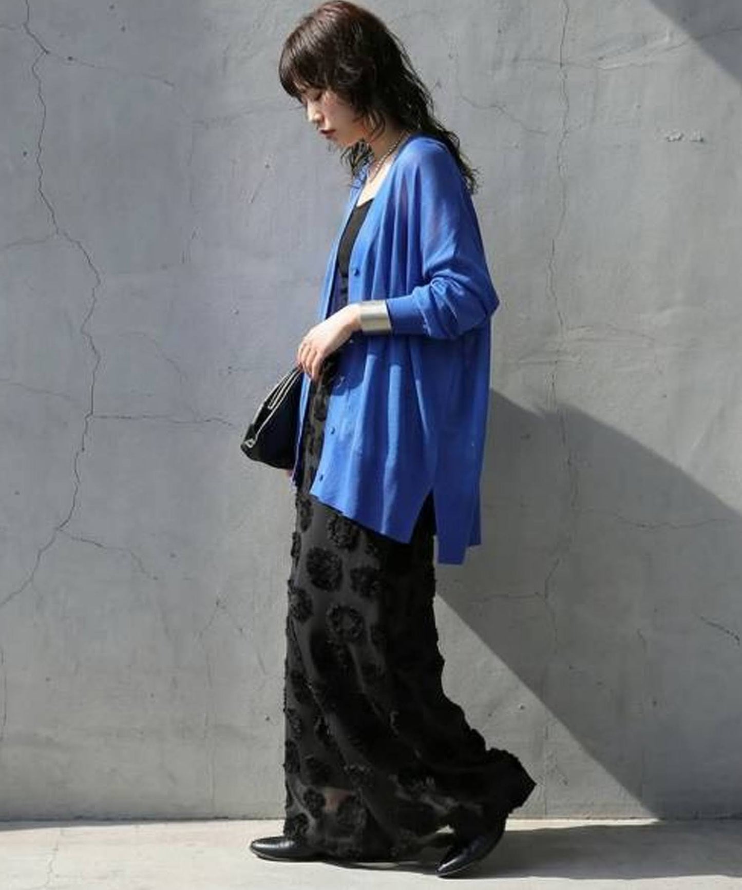 Sheer V-Neck Cardigan Ladies