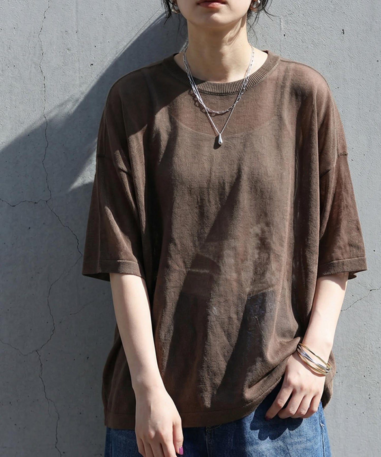 Sheer Knit Tops Ladies