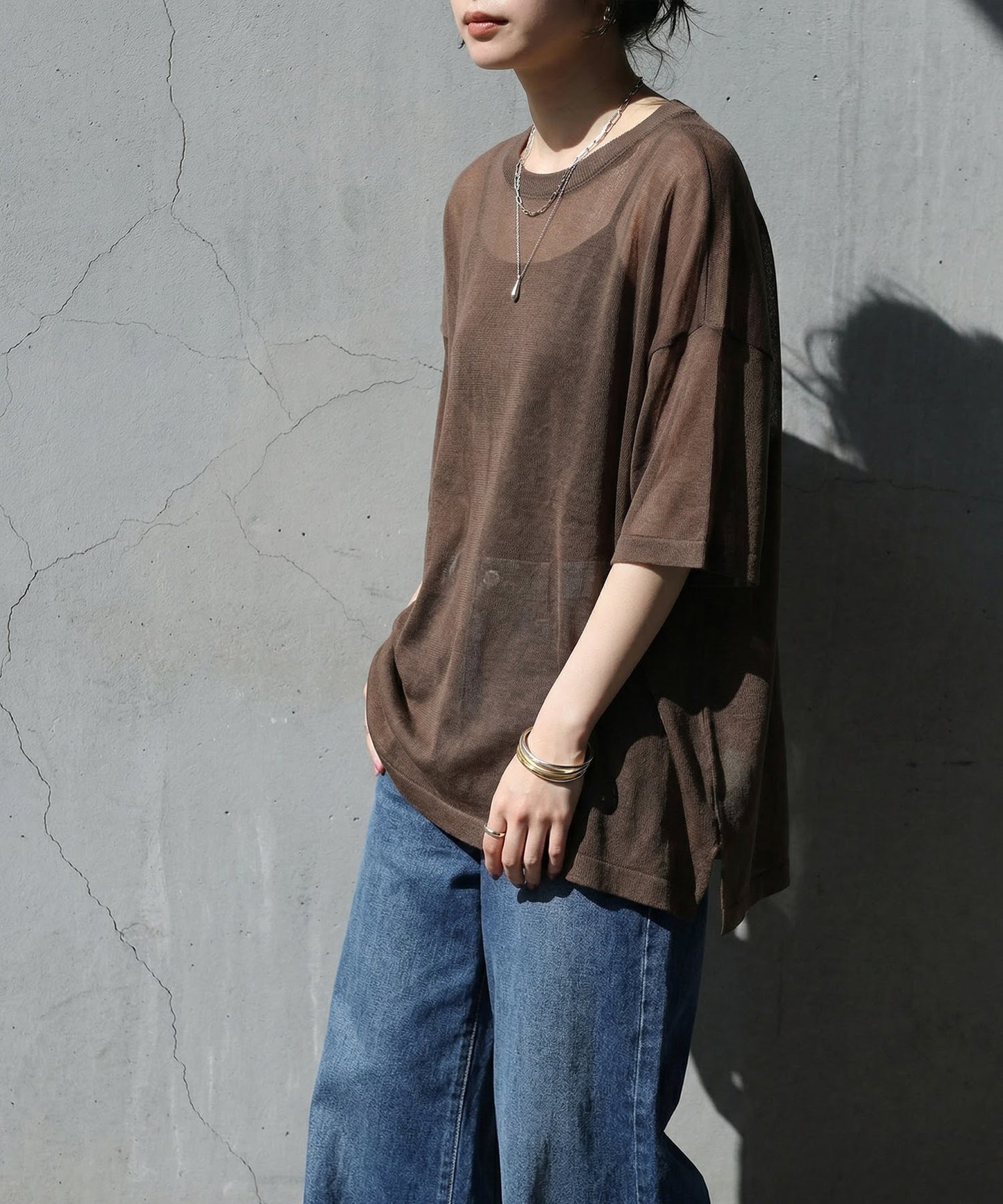 Sheer Knit Tops Ladies