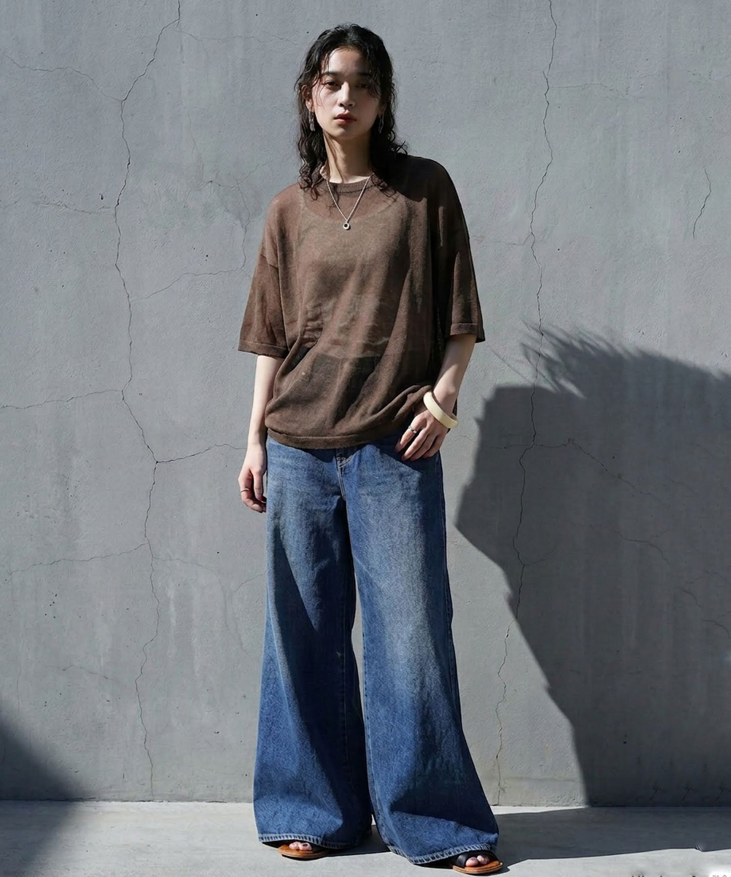 Sheer Knit Tops Ladies