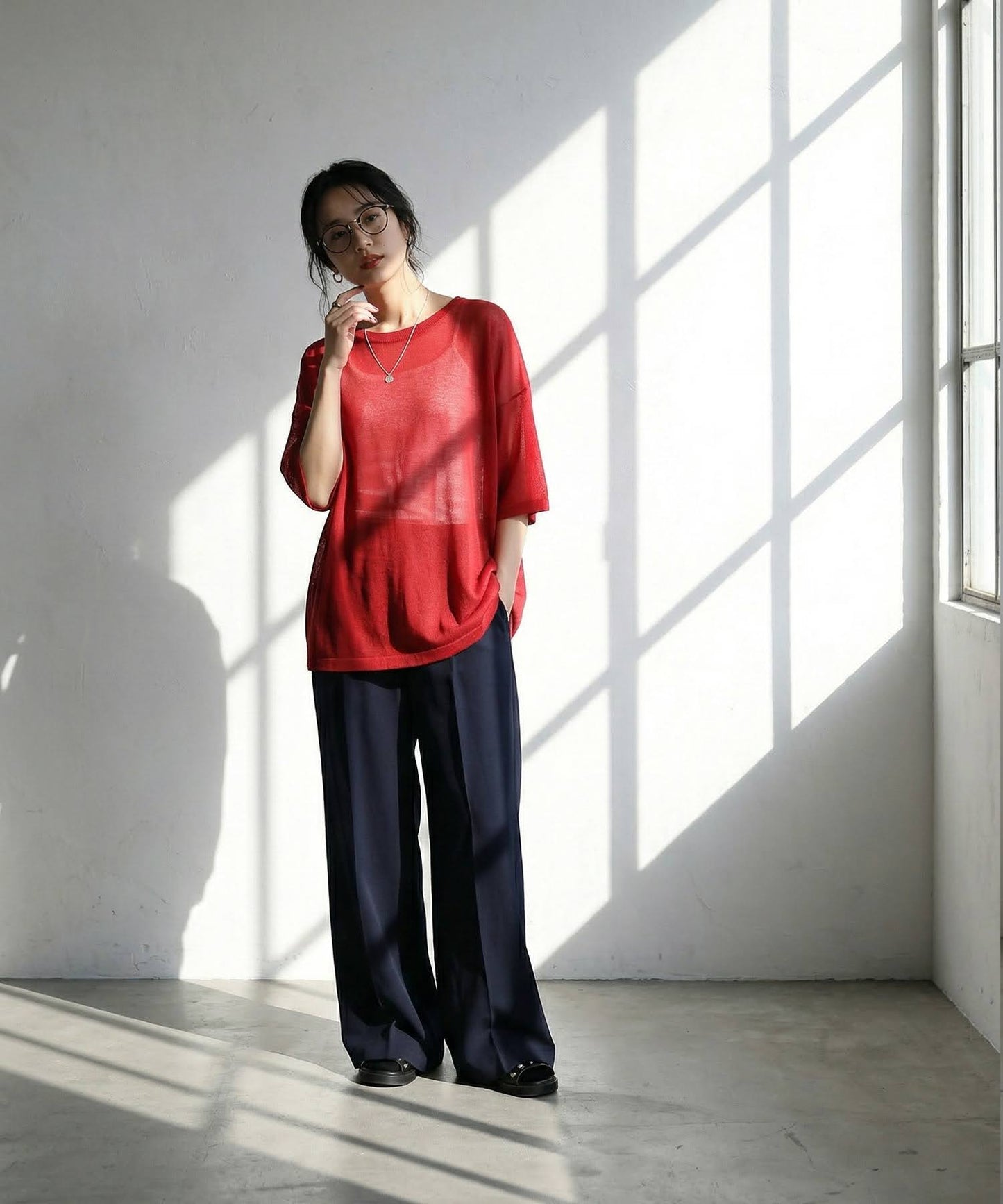 Sheer Knit Tops Ladies