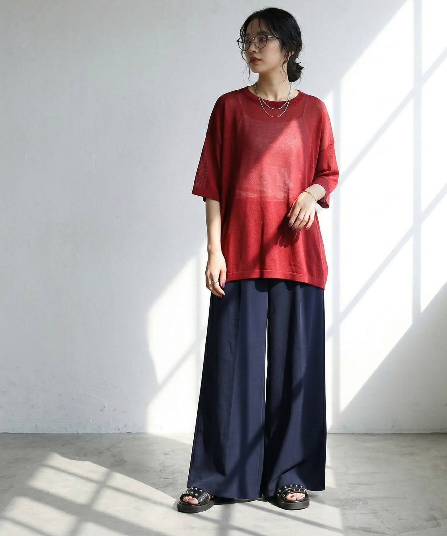 Sheer Knit Tops Ladies