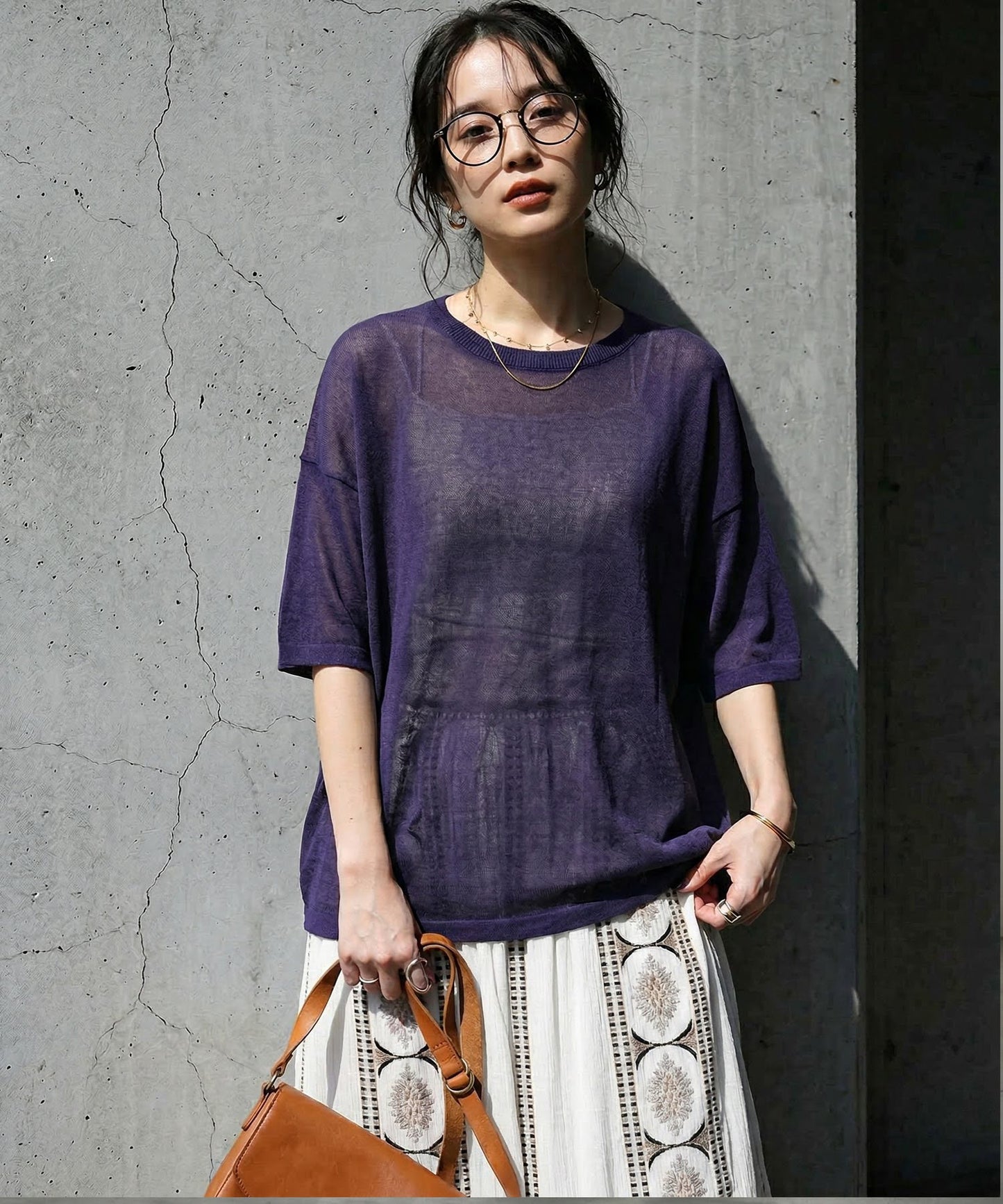 Sheer Knit Tops Ladies