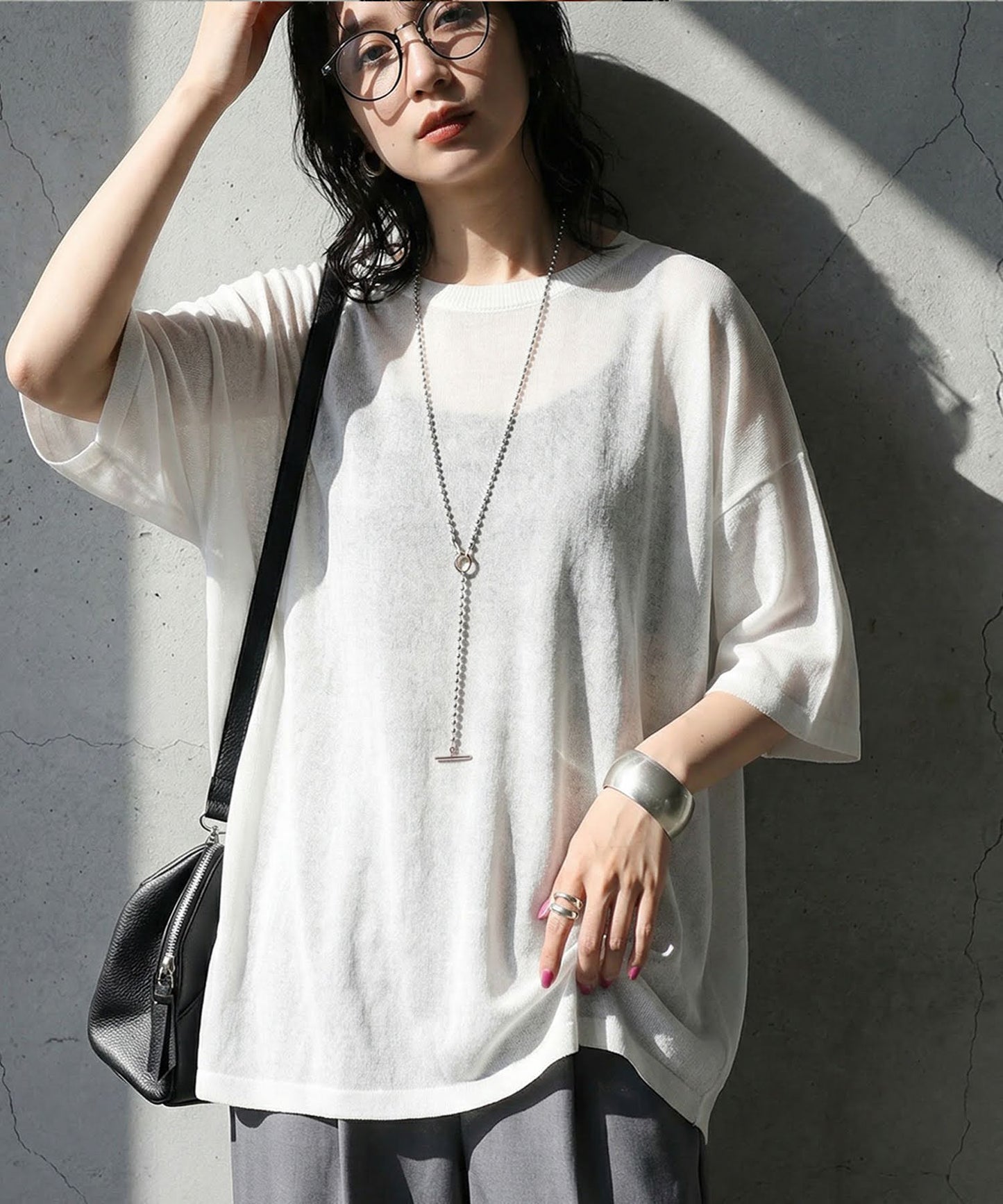Sheer Knit Tops Ladies