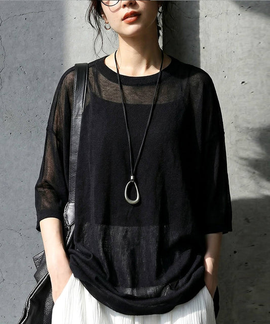 Sheer Knit Tops Ladies