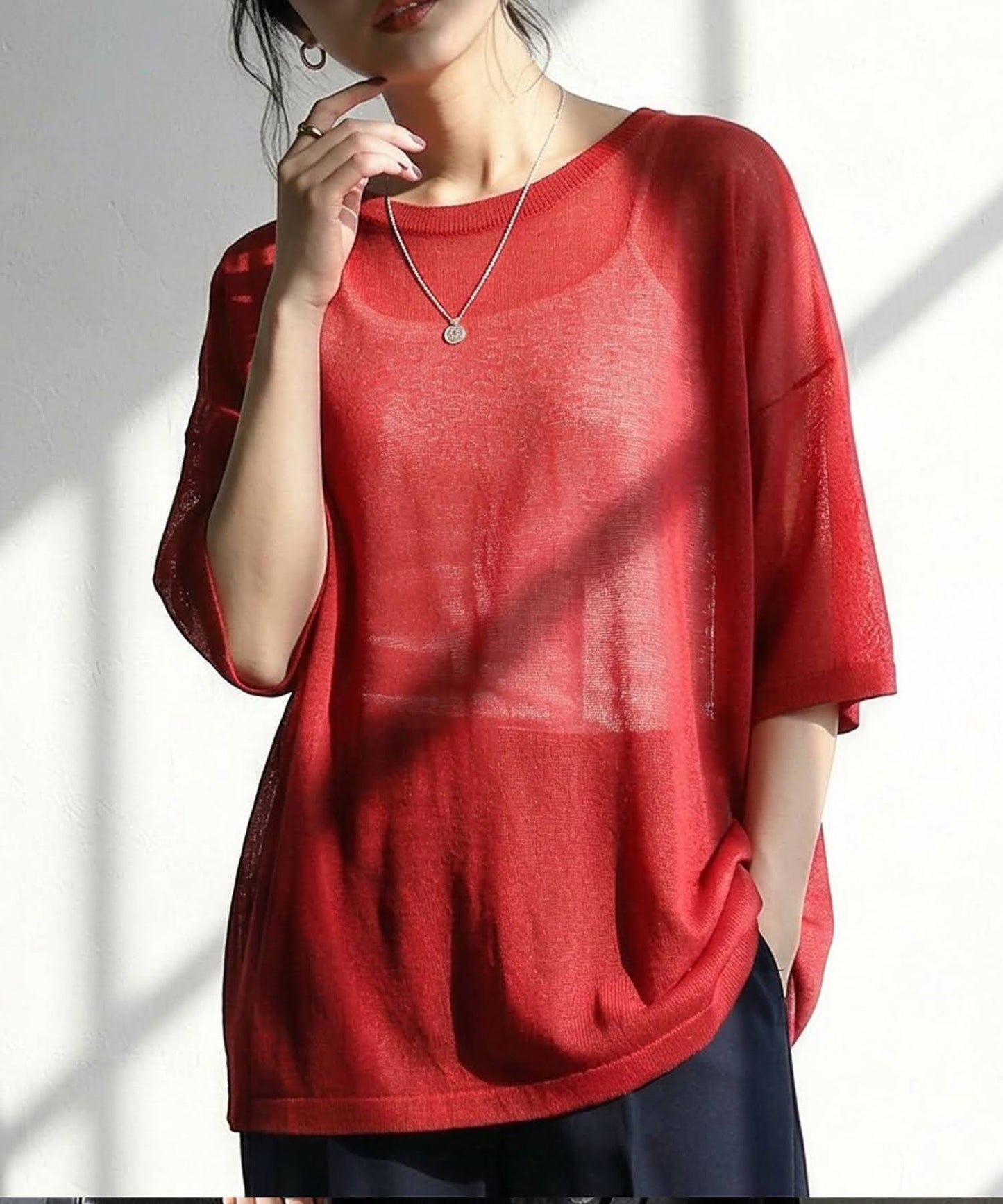 Sheer Knit Tops Ladies