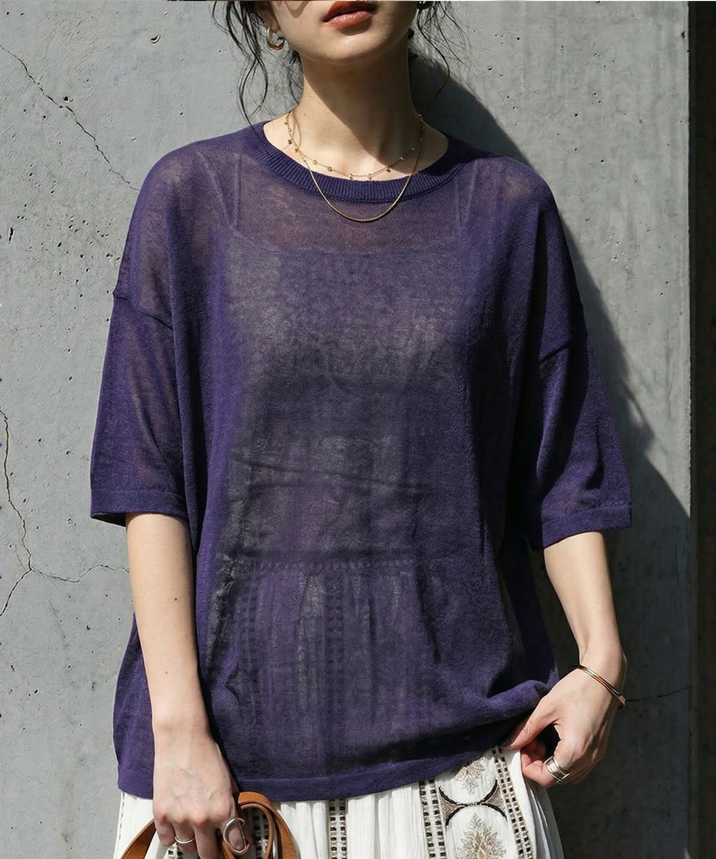 Sheer Knit Tops Ladies