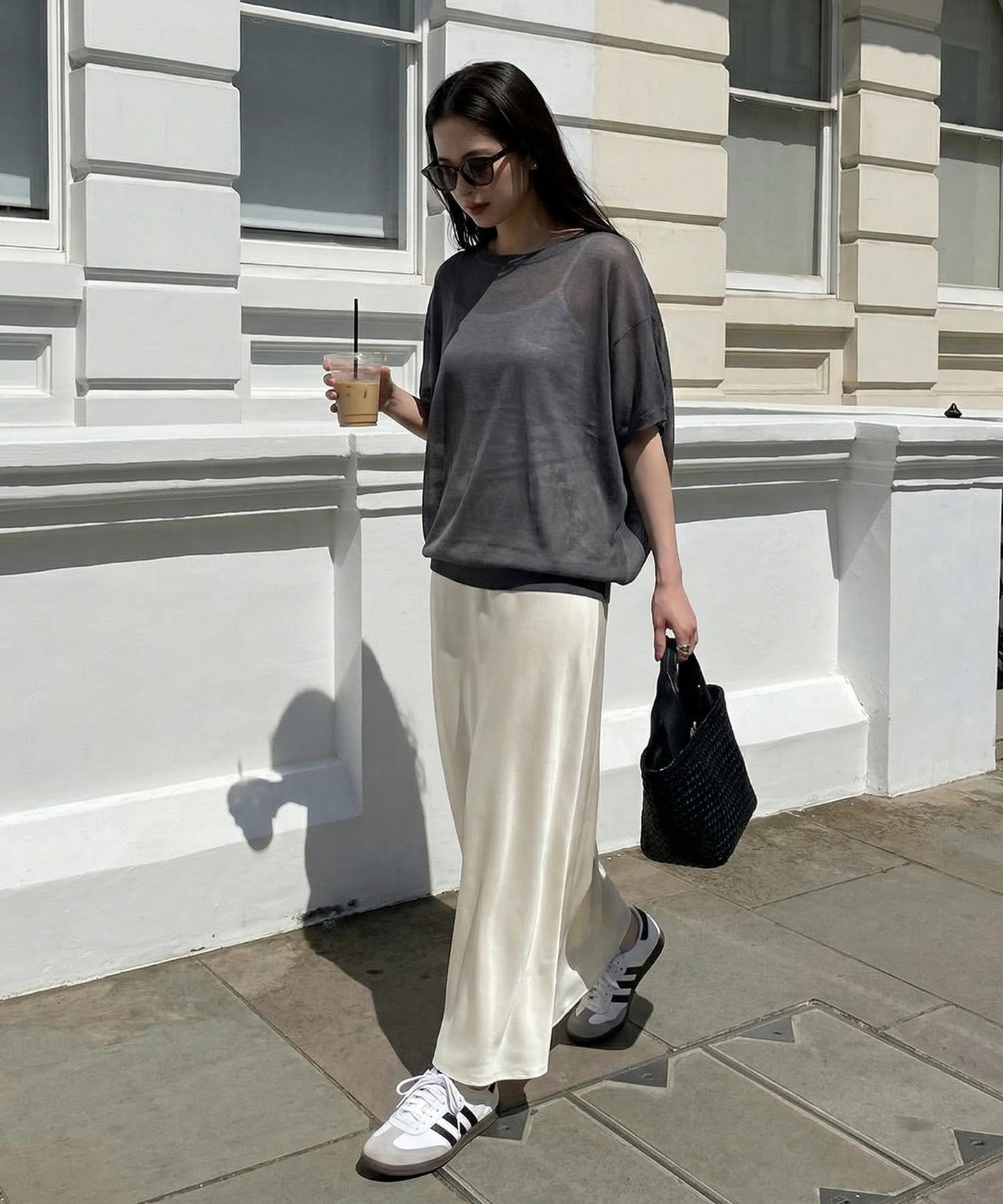 V-Neck Boat Neck Sheer Dolman Knit Ladies