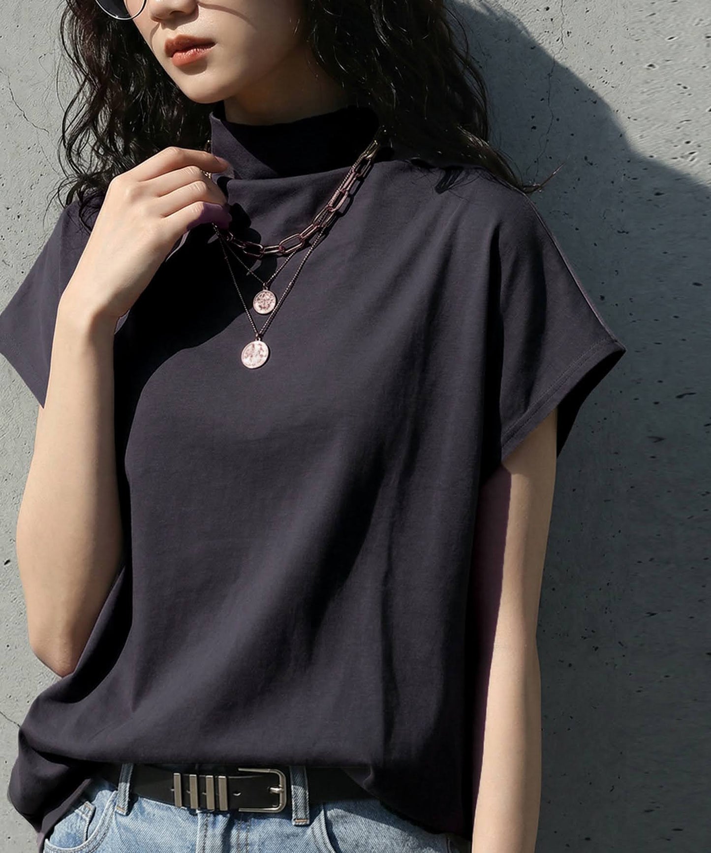 100% Cotton Sweat-Proof High Neck Top Ladies