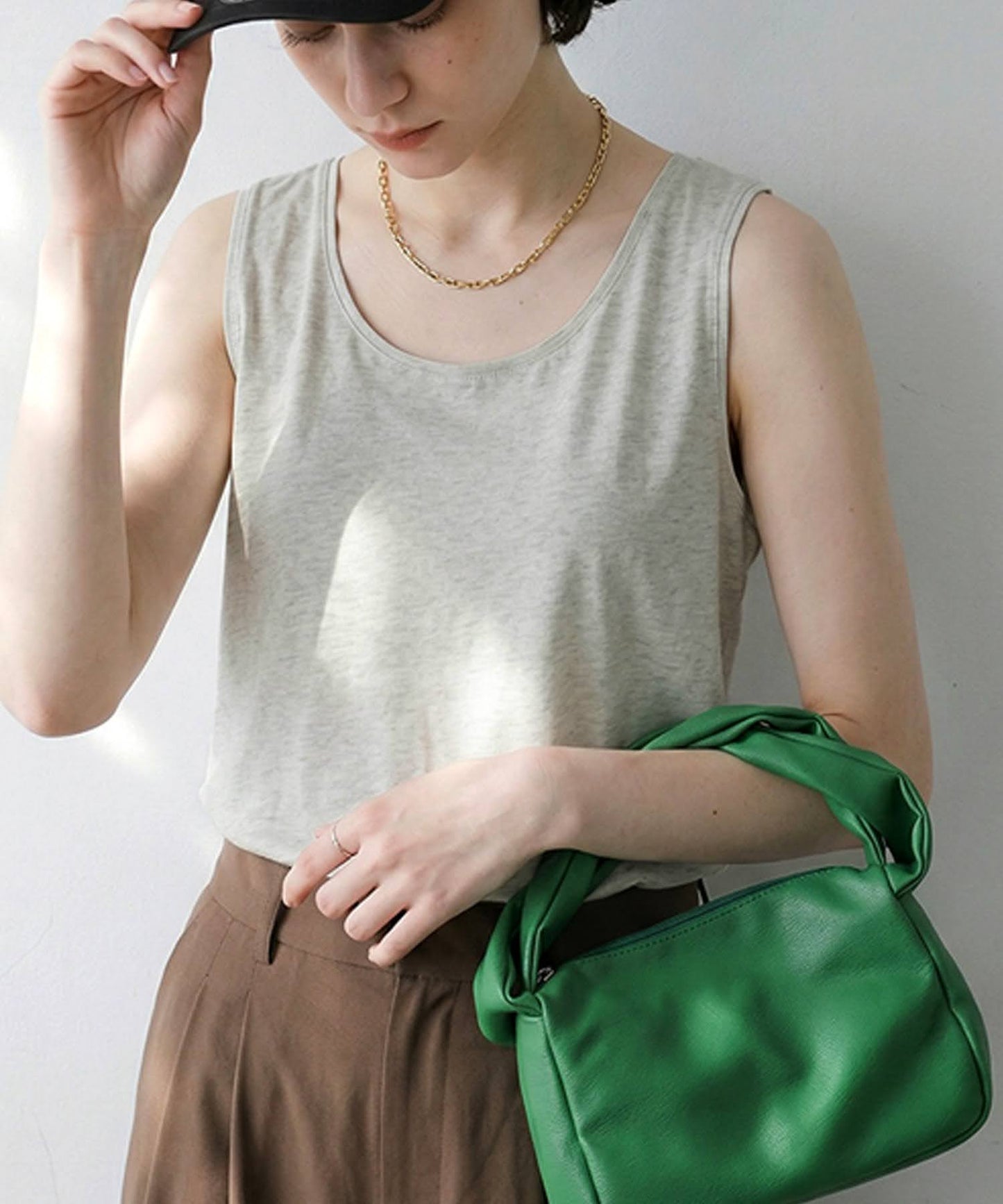100% Cotton, Sweat Stain Resistant, Plain U-Neck Tank Top Ladies