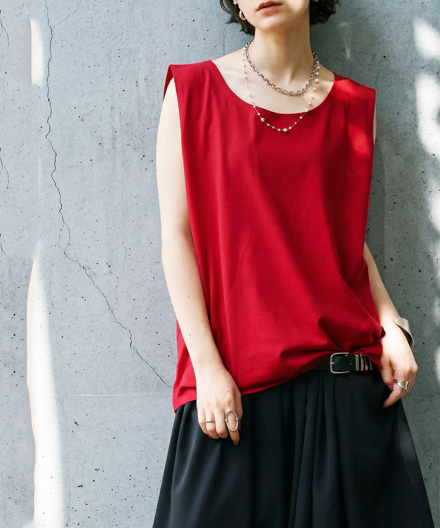100% Cotton, Sweat Stain Resistant, Plain U-Neck Tank Top Ladies