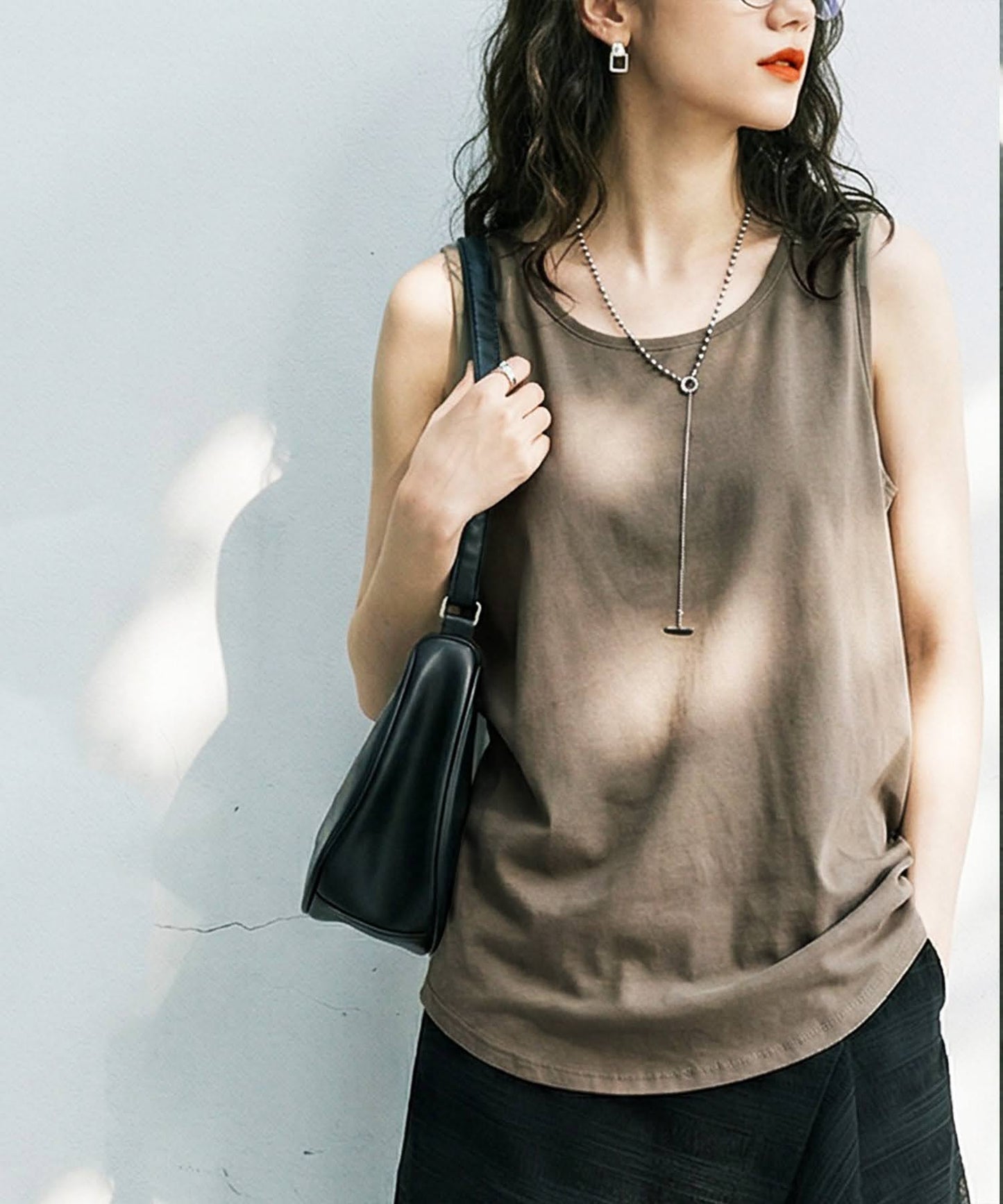 100% Cotton, Sweat Stain Resistant, Plain U-Neck Tank Top Ladies