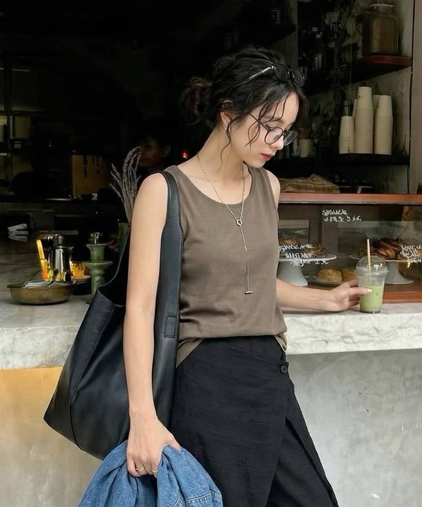100% Cotton, Sweat Stain Resistant, Plain U-Neck Tank Top Ladies