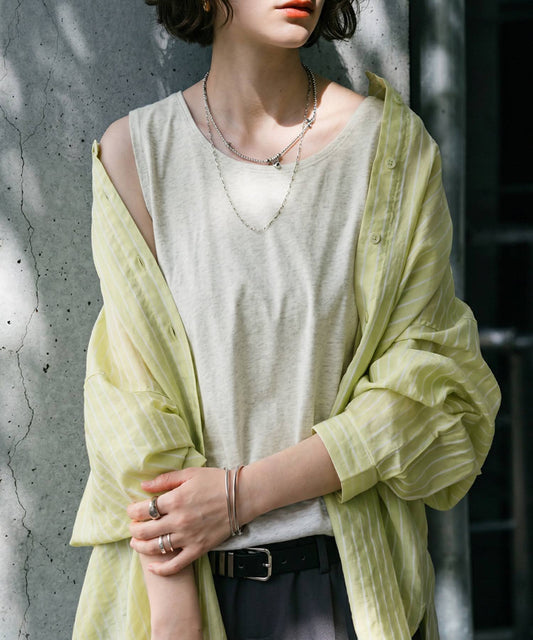 100% Cotton, Sweat Stain Resistant, Plain U-Neck Tank Top Ladies