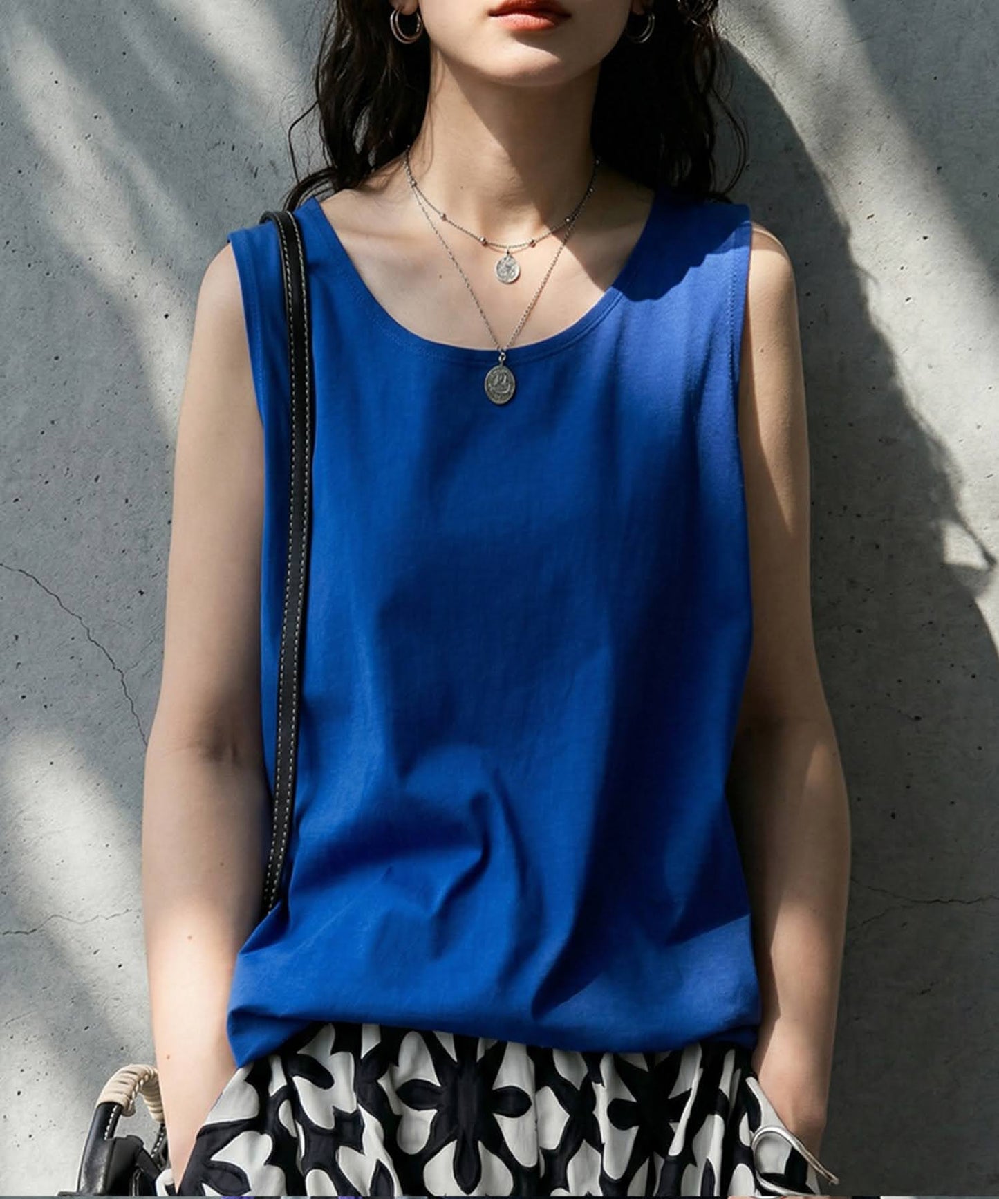 100% Cotton, Sweat Stain Resistant, Plain U-Neck Tank Top Ladies